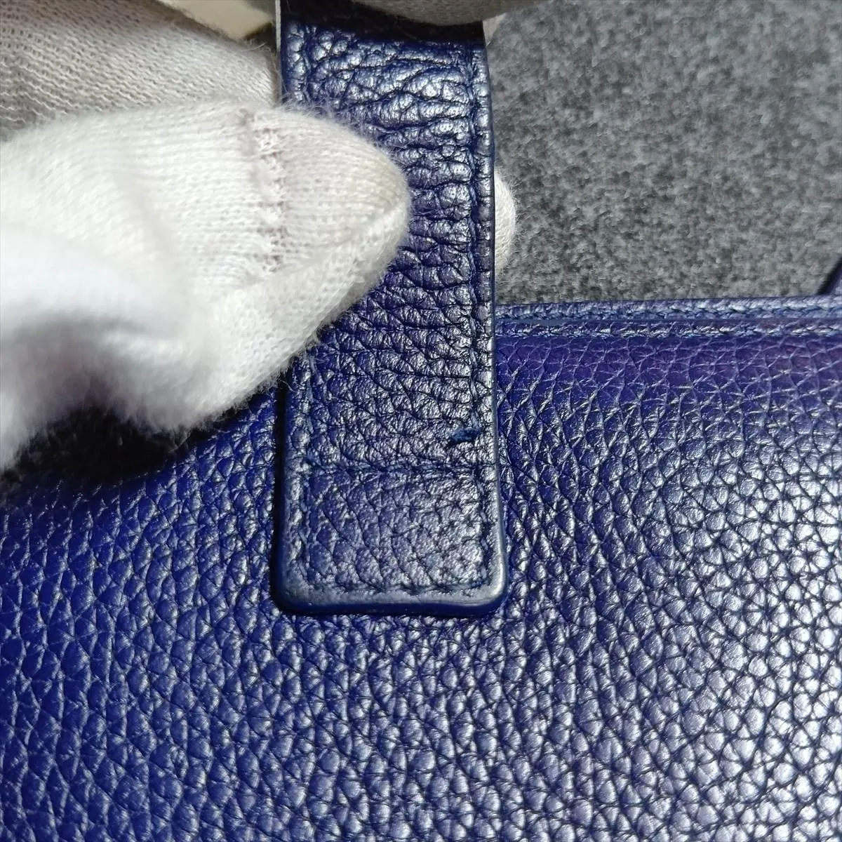 Leather Long Wallet, Blue, MRT535932 — view 11
