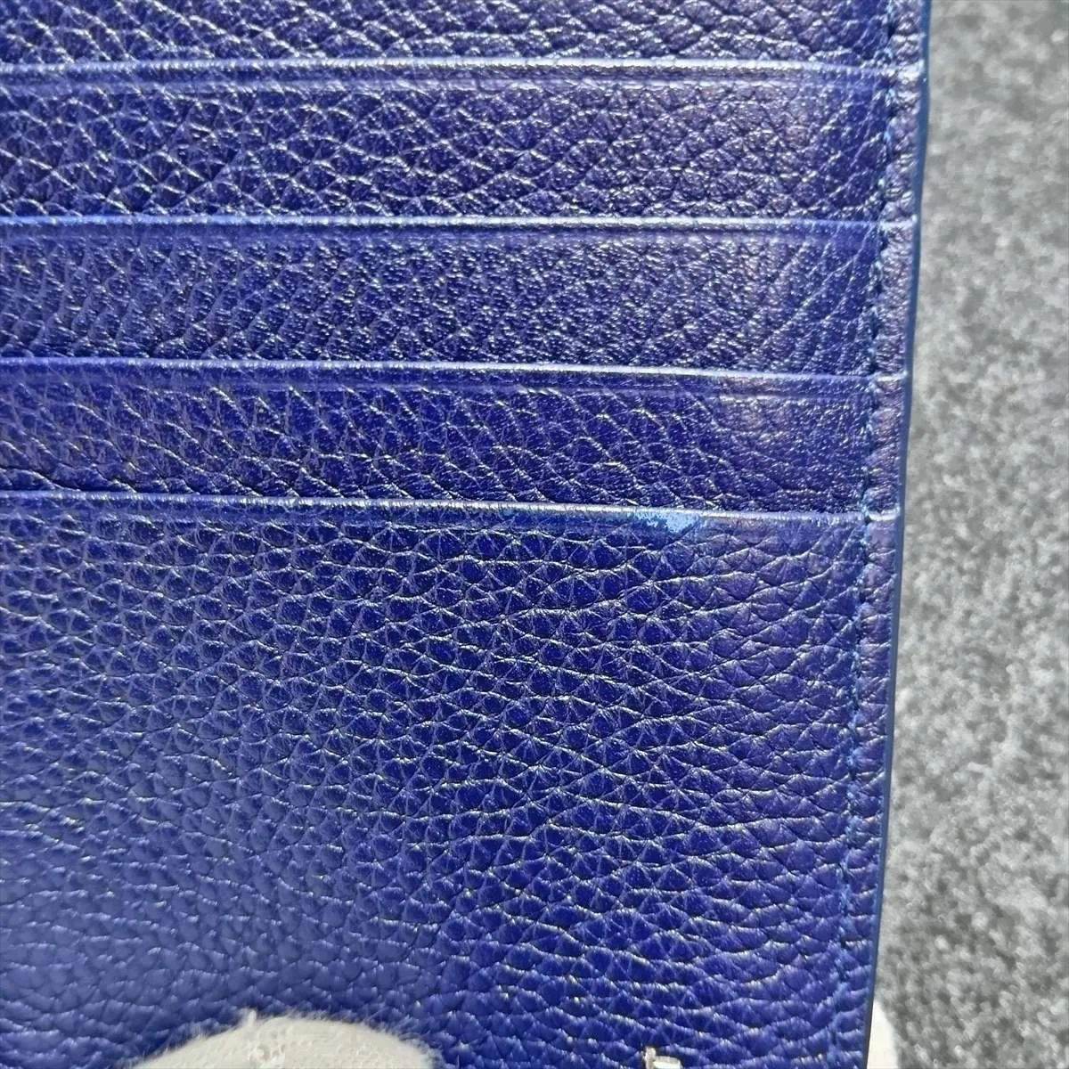 Leather Long Wallet, Blue, MRT535932 — view 12