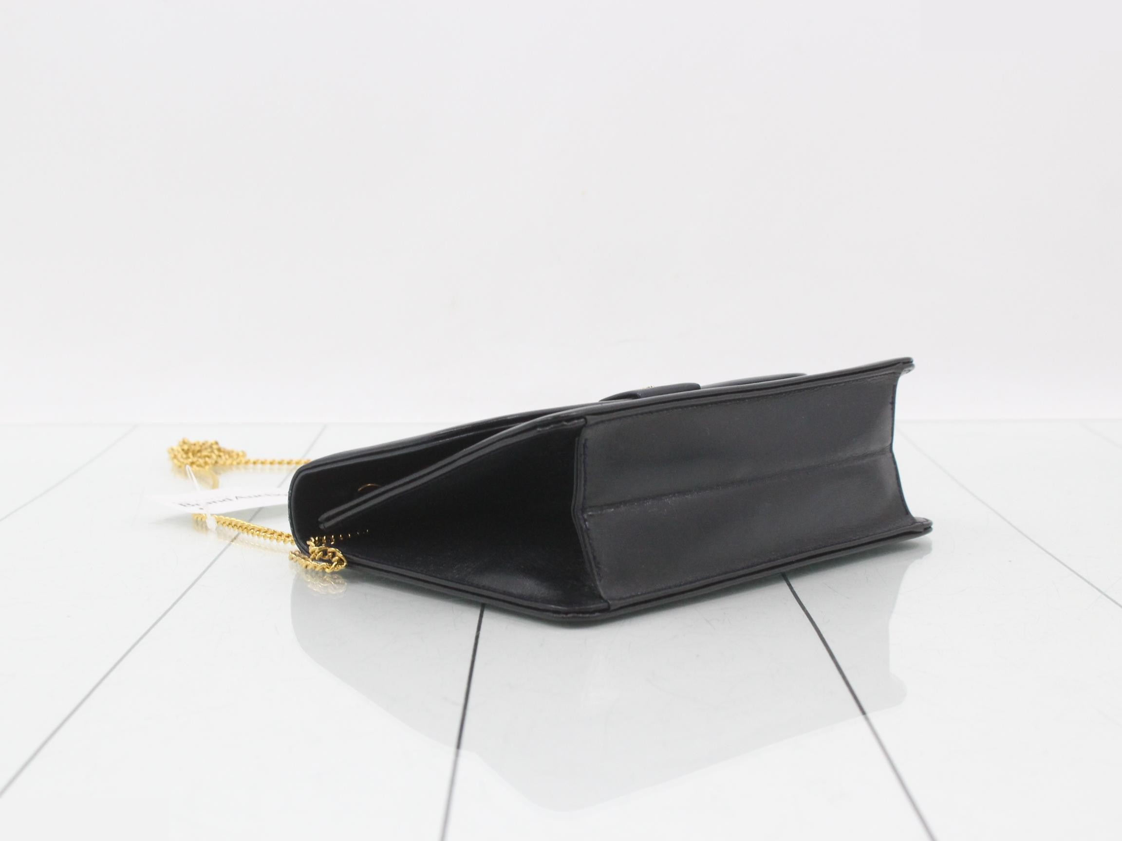 Shoulder bag, leather, navy — view 5