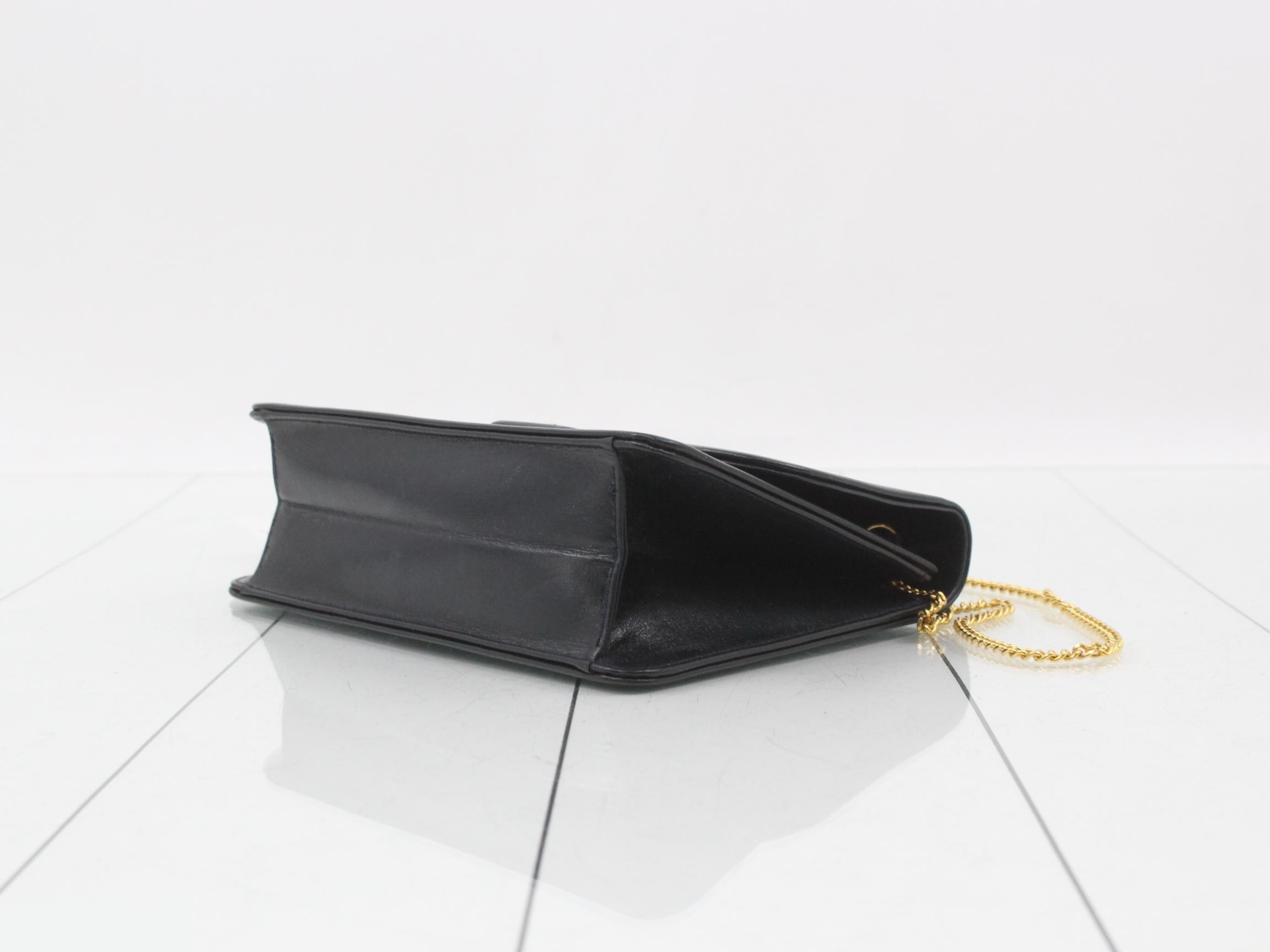 Shoulder bag, leather, navy — view 6