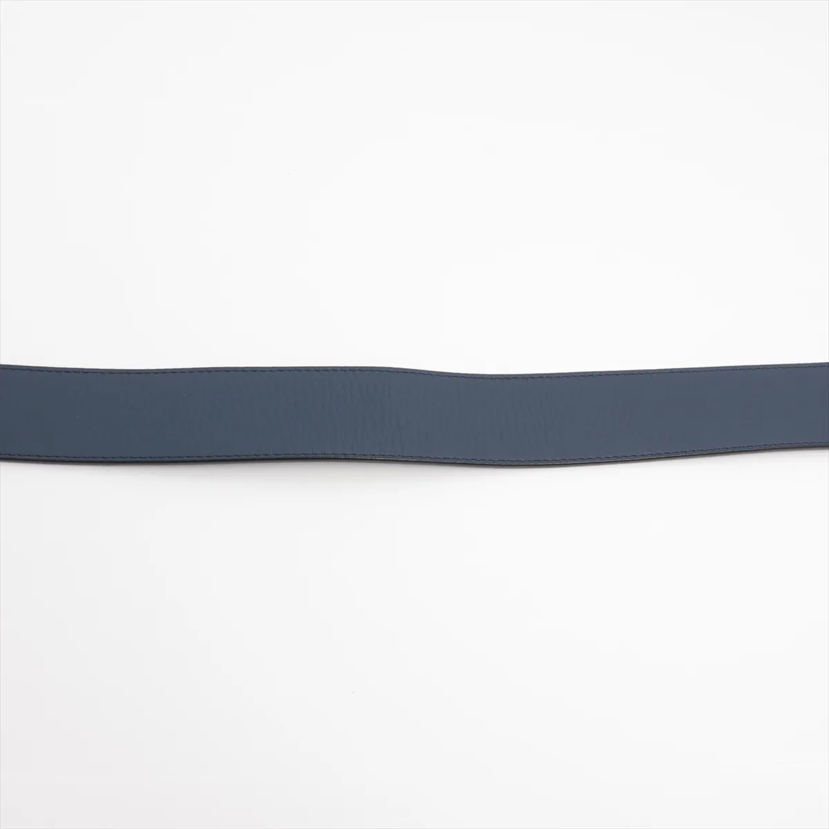 M0532 Ceinture LV Initial JJ4222 Belt, Size 110/44, Leather, Gray x Navy, — view 4