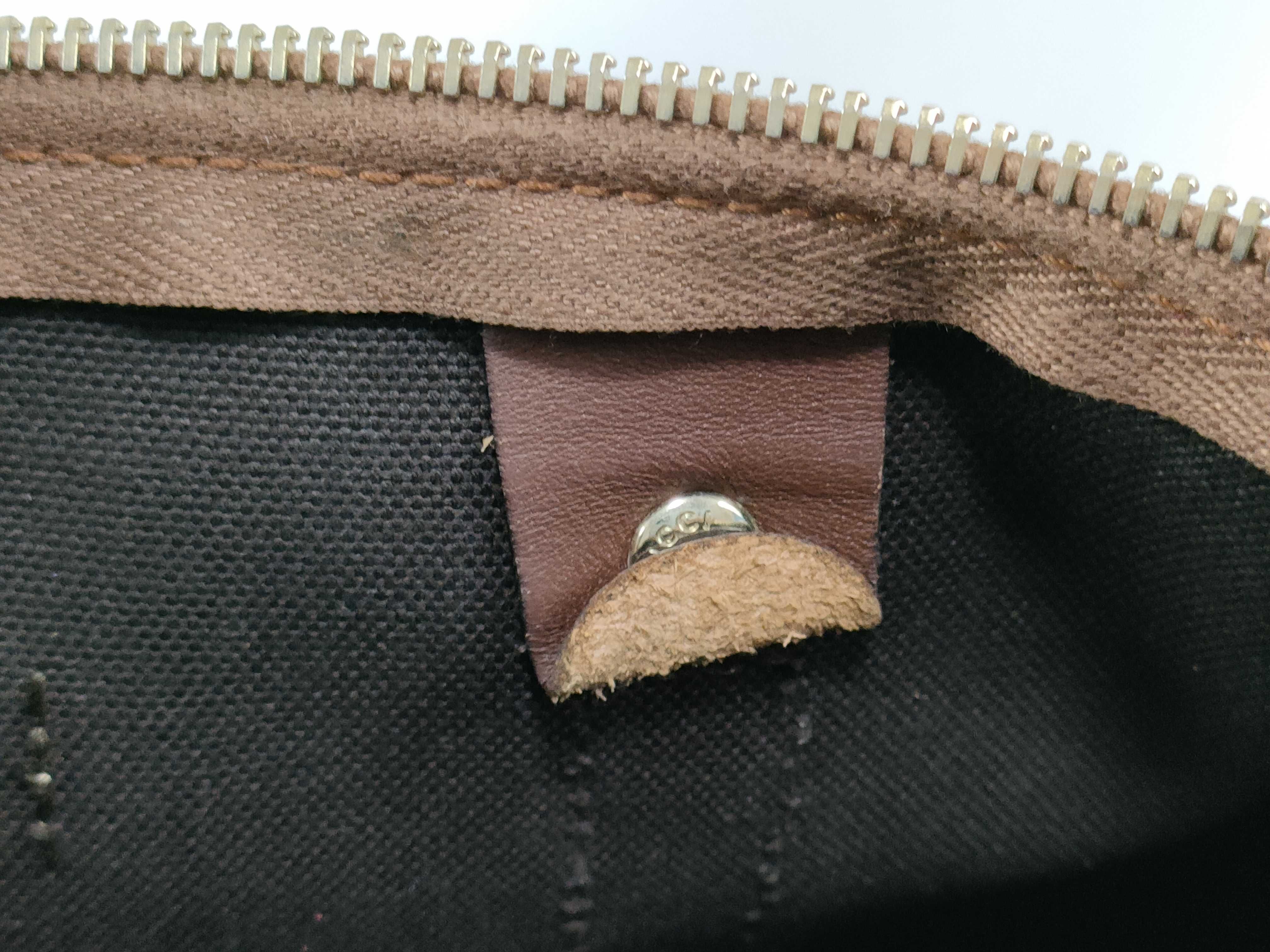 ID- Canvas GG Supreme leather Handbag Beige x brown 193603 Handbag — view 11