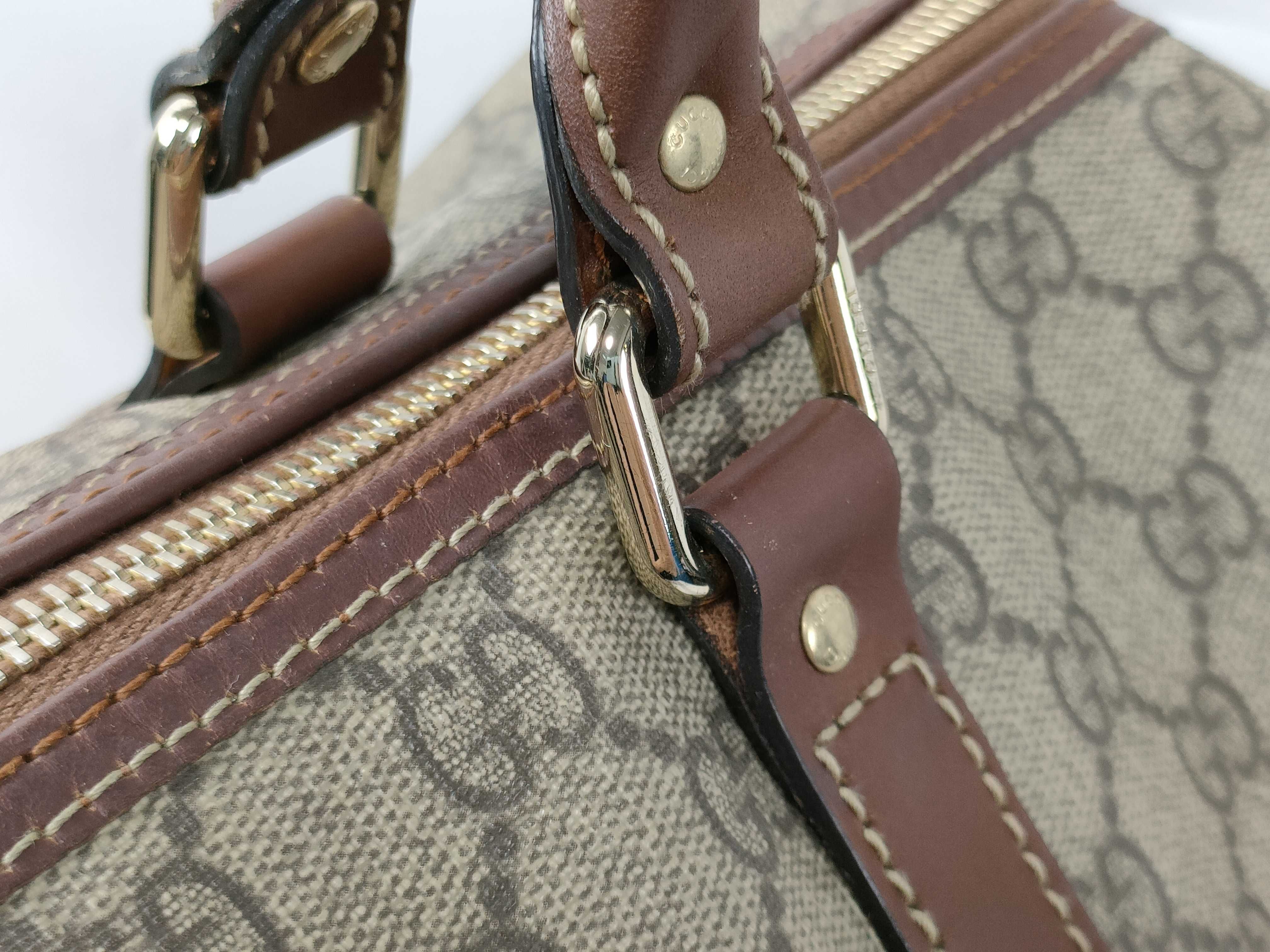 ID- Canvas GG Supreme leather Handbag Beige x brown 193603 Handbag — view 7