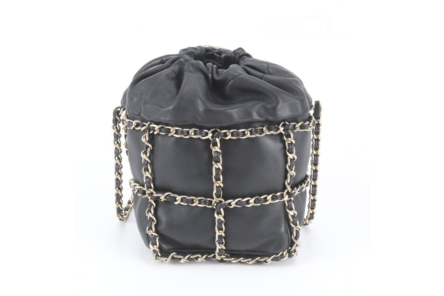 Serial sticker included Lambskin leather chain shoulder bag — view 3