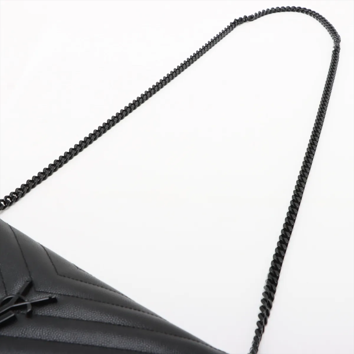 Cassandra Leather Chain Wallet, Black, 377828 — view 5