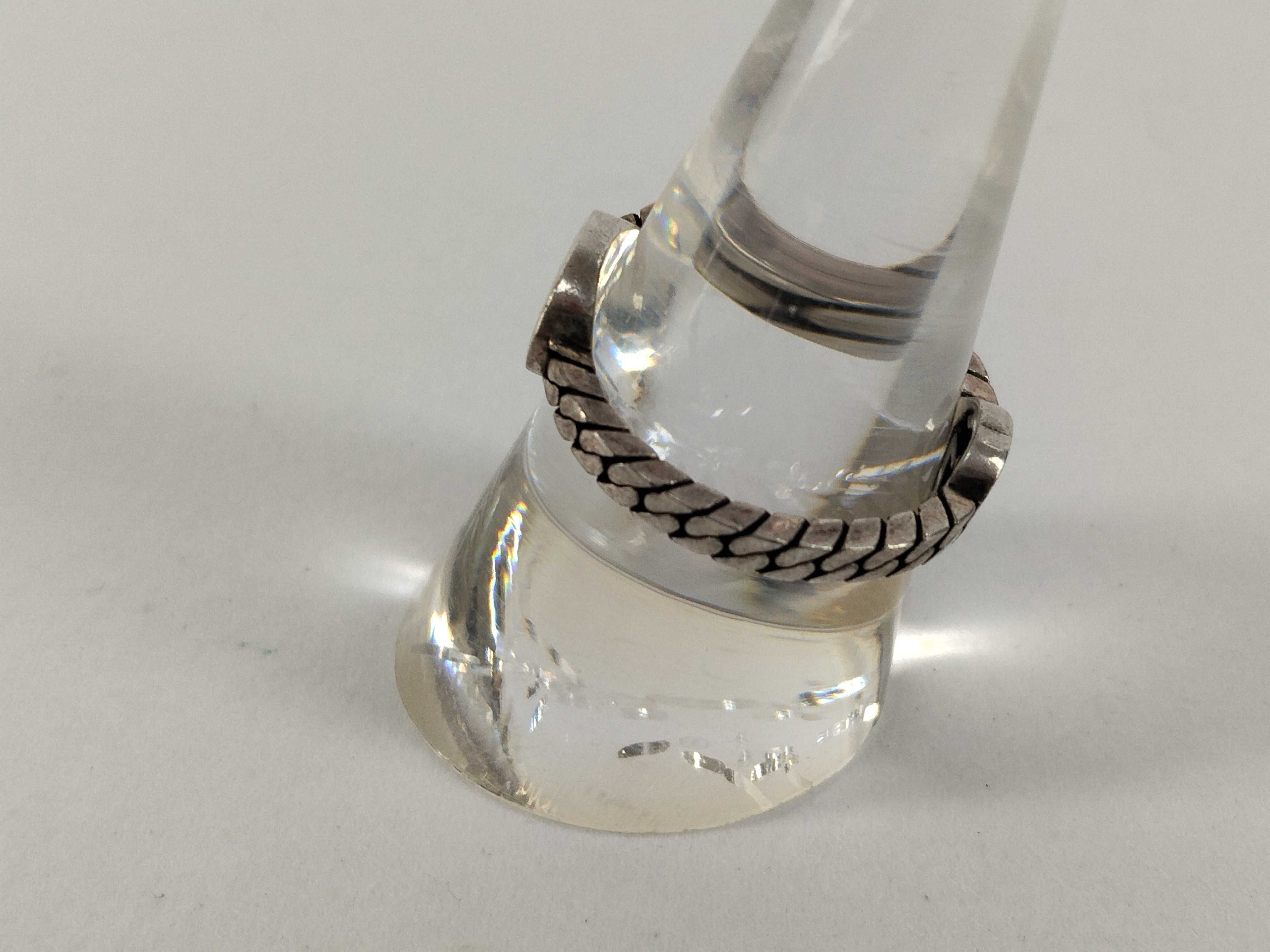 Interlocking G Slim Ring, SV925, #18, 3.3g. — view 2