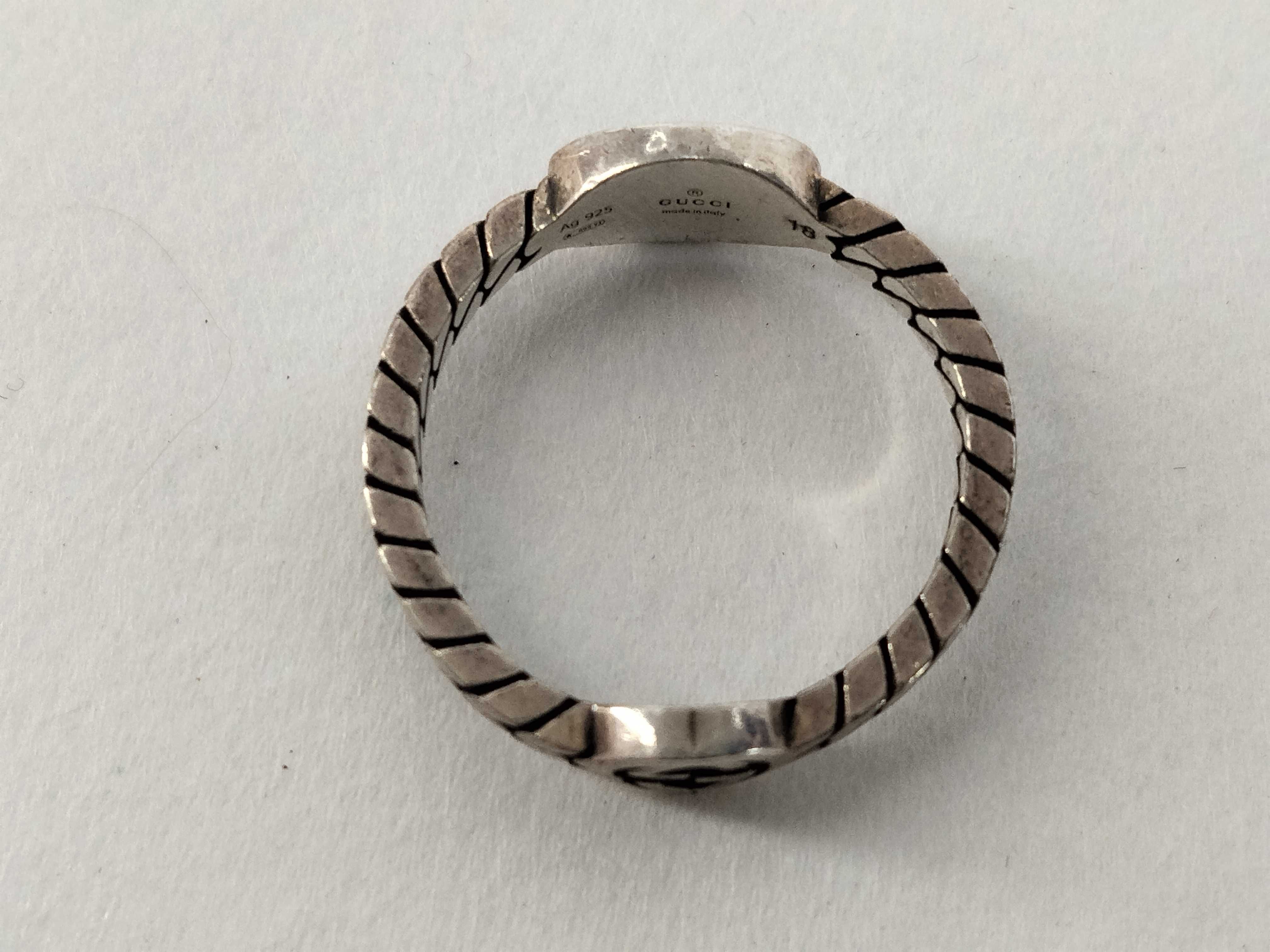 Interlocking G Slim Ring, SV925, #18, 3.3g. — view 4