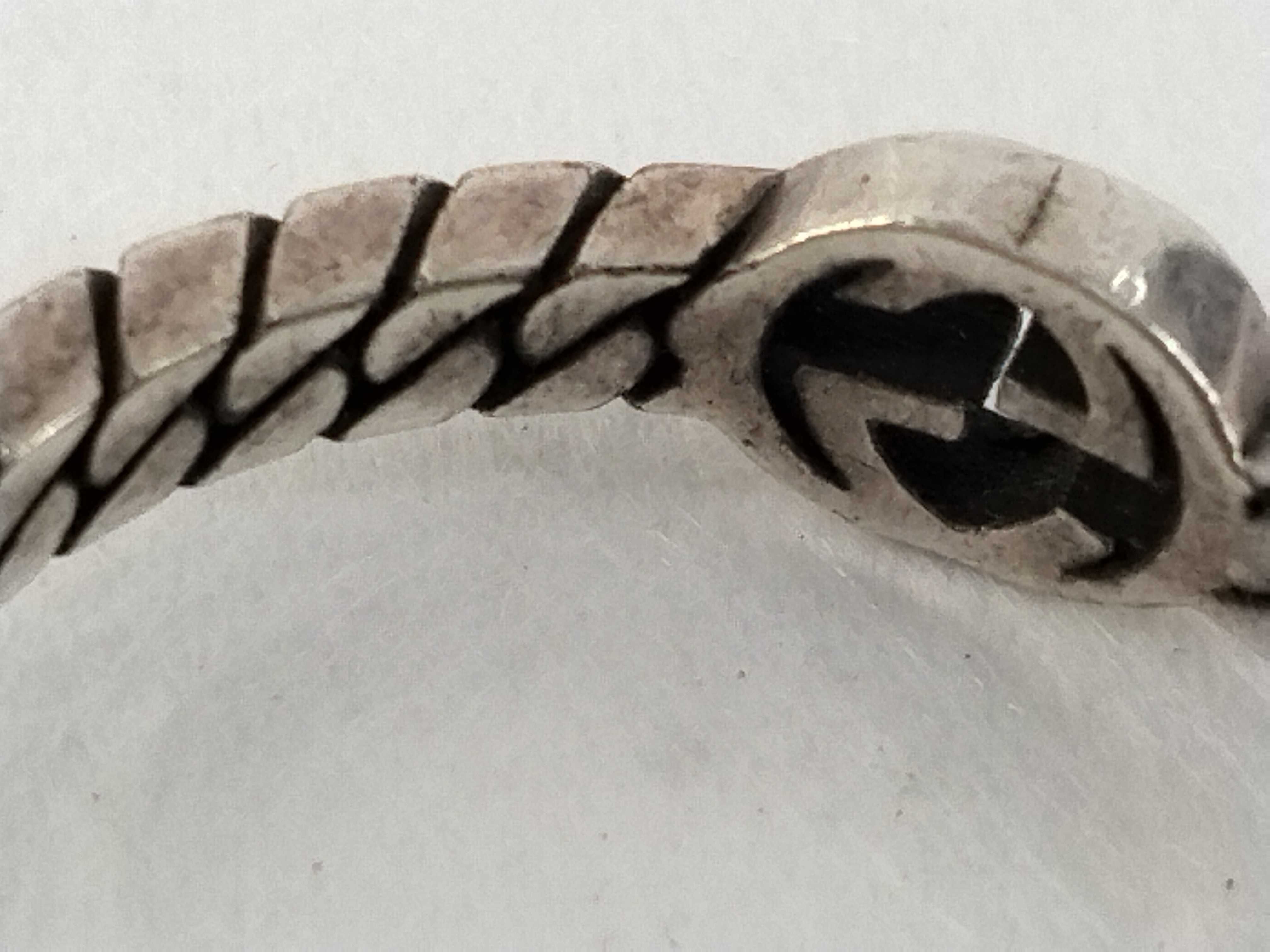 Interlocking G Slim Ring, SV925, #18, 3.3g. — view 9