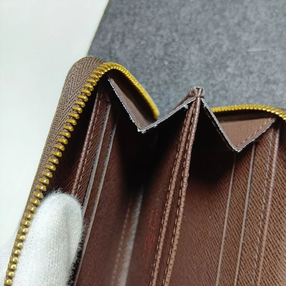 Damier Zippy Coin Purse N63070 Brown Compact Wallet (RFID detected) — view 13