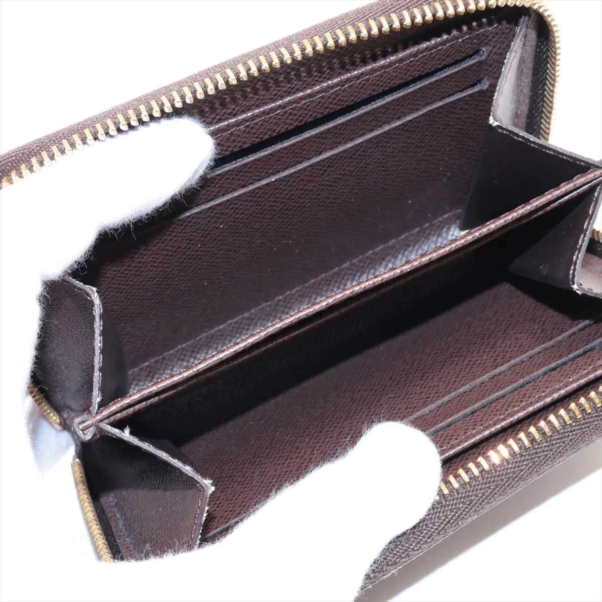 Damier Zippy Coin Purse N63070 Brown Compact Wallet (RFID detected) — view 3