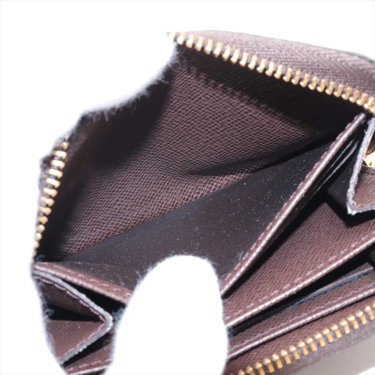Damier Zippy Coin Purse N63070 Brown Compact Wallet (RFID detected) — view 4
