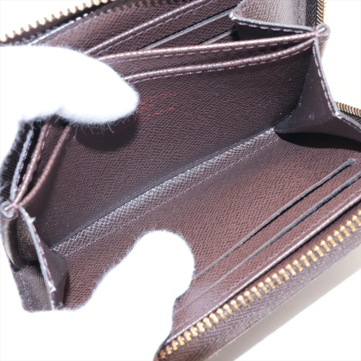 Damier Zippy Coin Purse N63070 Brown Compact Wallet (RFID detected) — view 7