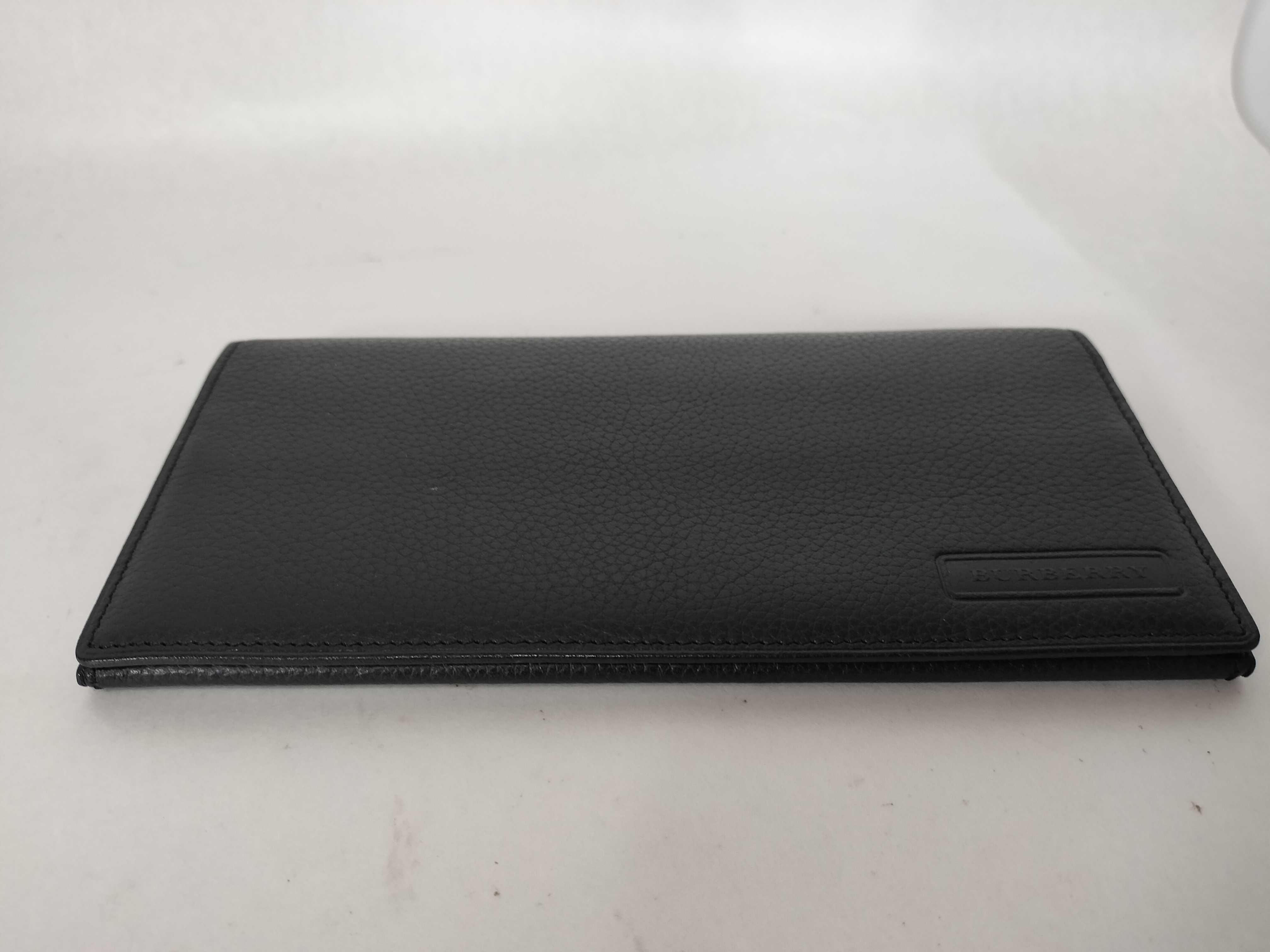 Black Label Burberry Leather Folding Wallet Black Wallet — view 4