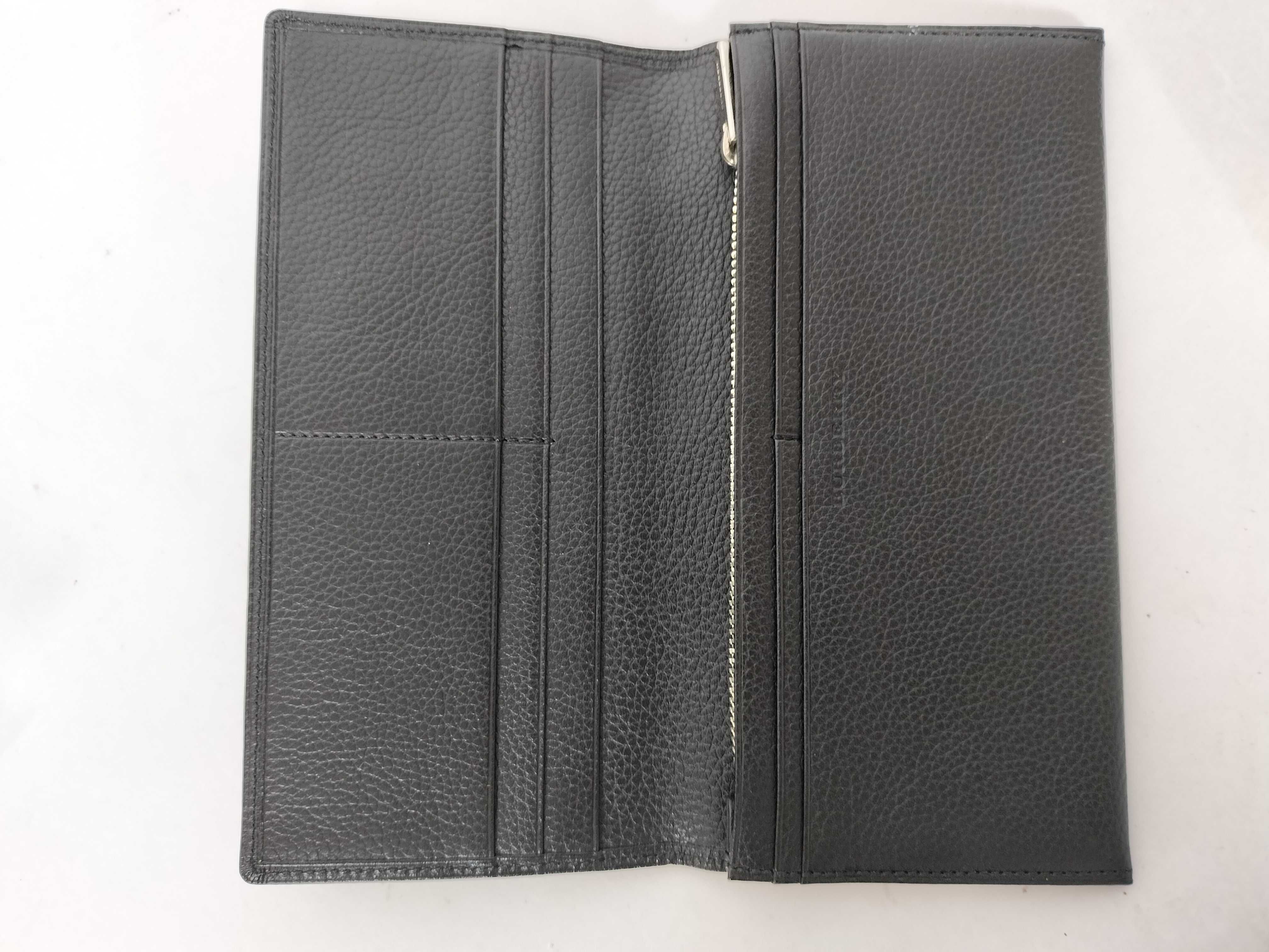 Black Label Burberry Leather Folding Wallet Black Wallet — view 5