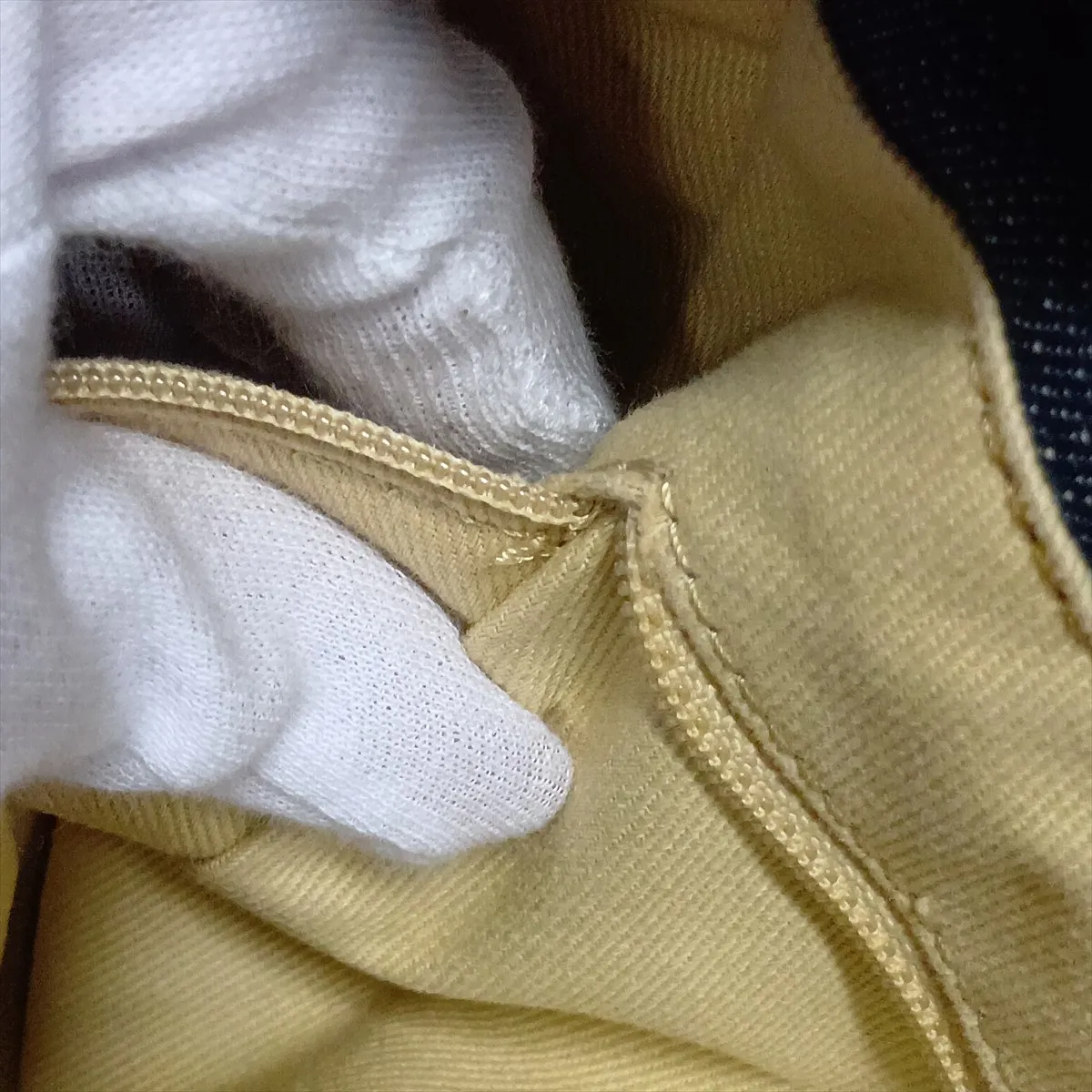 Deauville MM Denim Chain Tote Bag, Blue with Gold Hardware, Item No. 17783255, Series 17 — view 15
