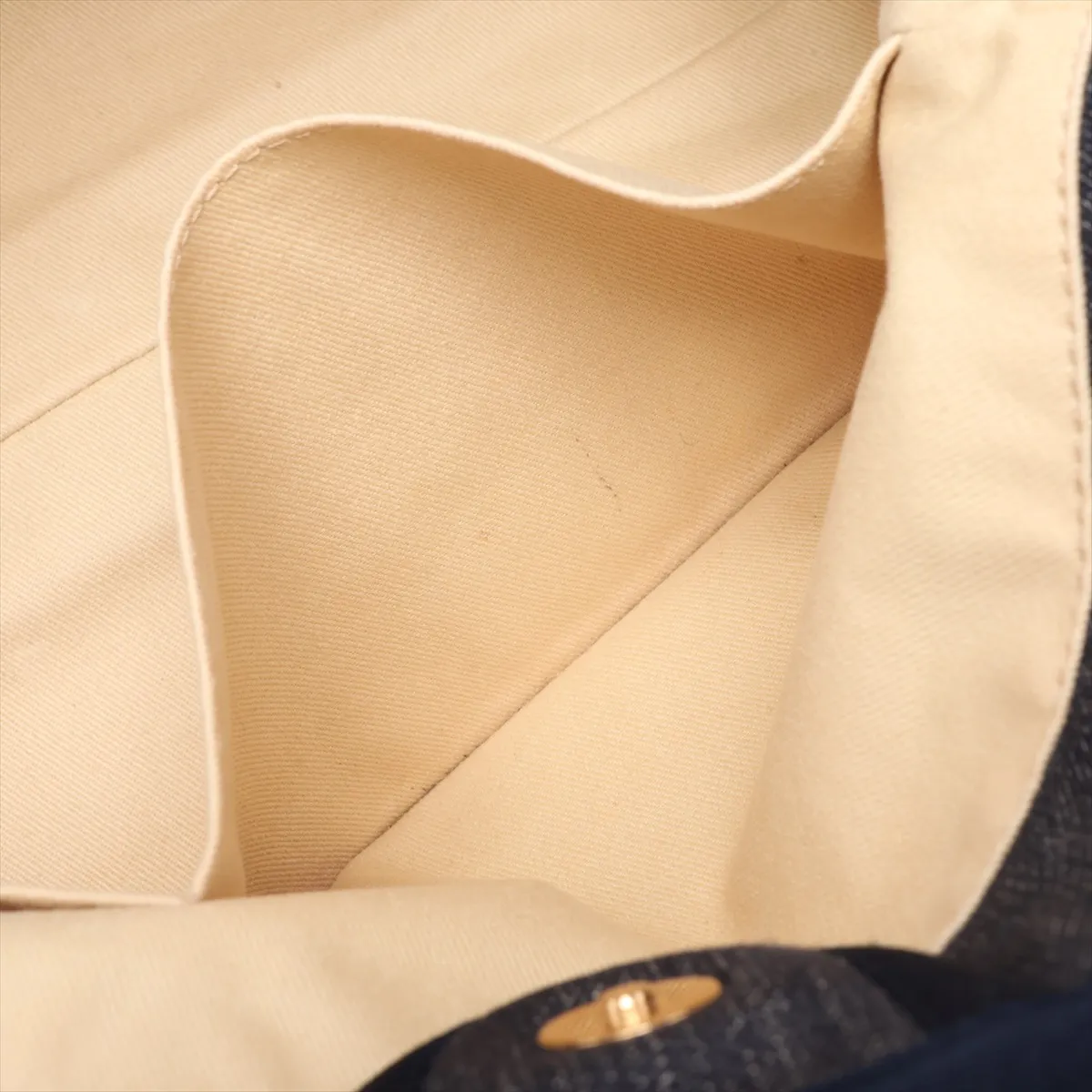 Deauville MM Denim Chain Tote Bag, Blue with Gold Hardware, Item No. 17783255, Series 17 — view 8