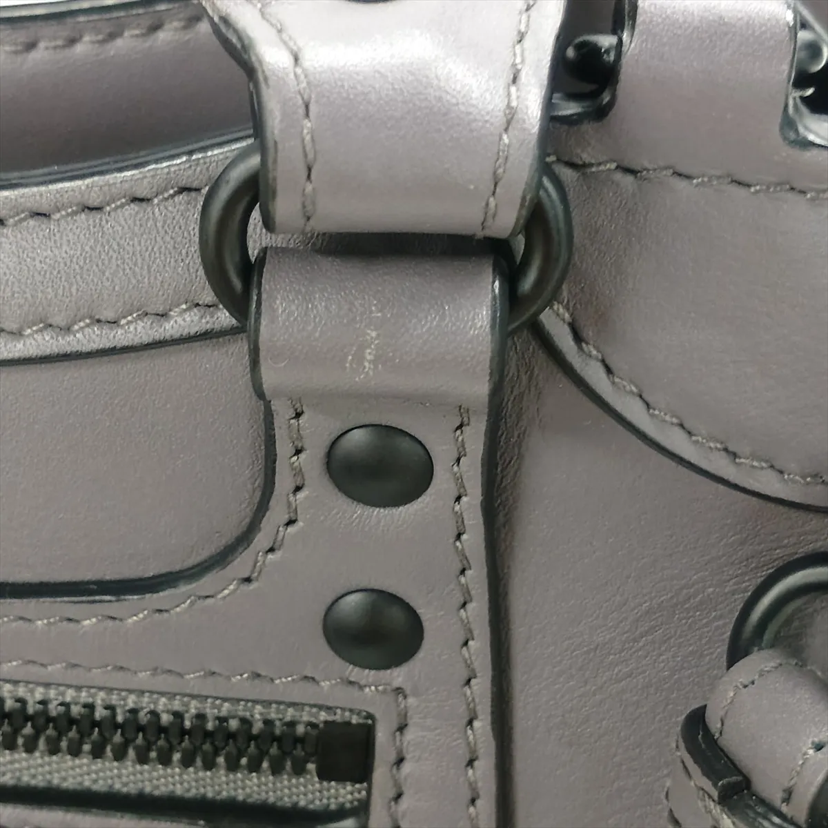 Mini Neo Classic City Leather 2-Way Handbag, Gray, 638524 — view 11