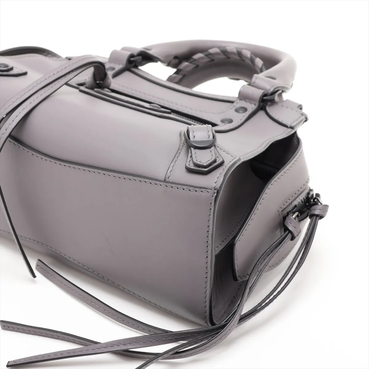 Mini Neo Classic City Leather 2-Way Handbag, Gray, 638524 — view 3