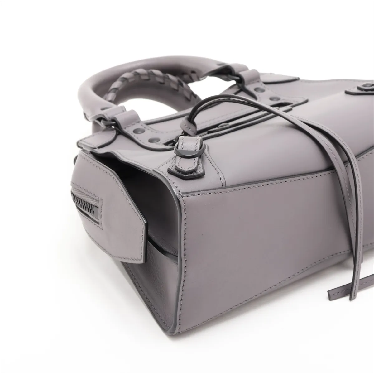 Mini Neo Classic City Leather 2-Way Handbag, Gray, 638524 — view 4