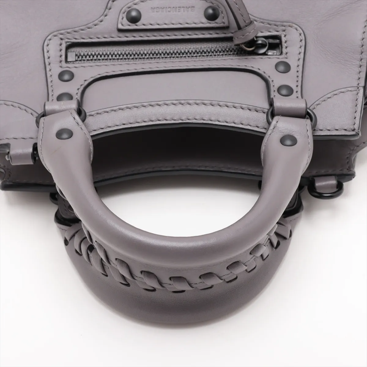 Mini Neo Classic City Leather 2-Way Handbag, Gray, 638524 — view 5
