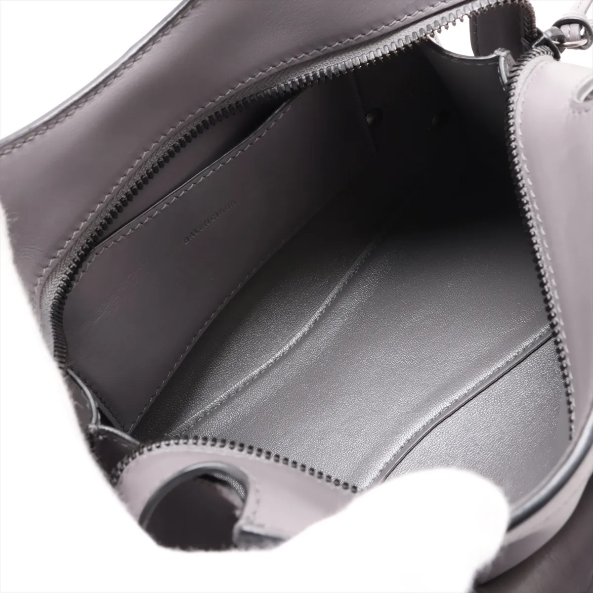 Mini Neo Classic City Leather 2-Way Handbag, Gray, 638524 — view 8