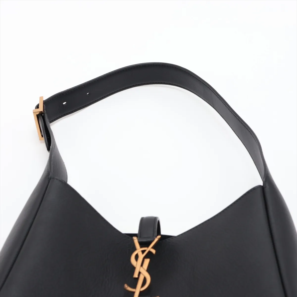 LE 5 A 7 Small Leather Shoulder Bag, Black — view 6