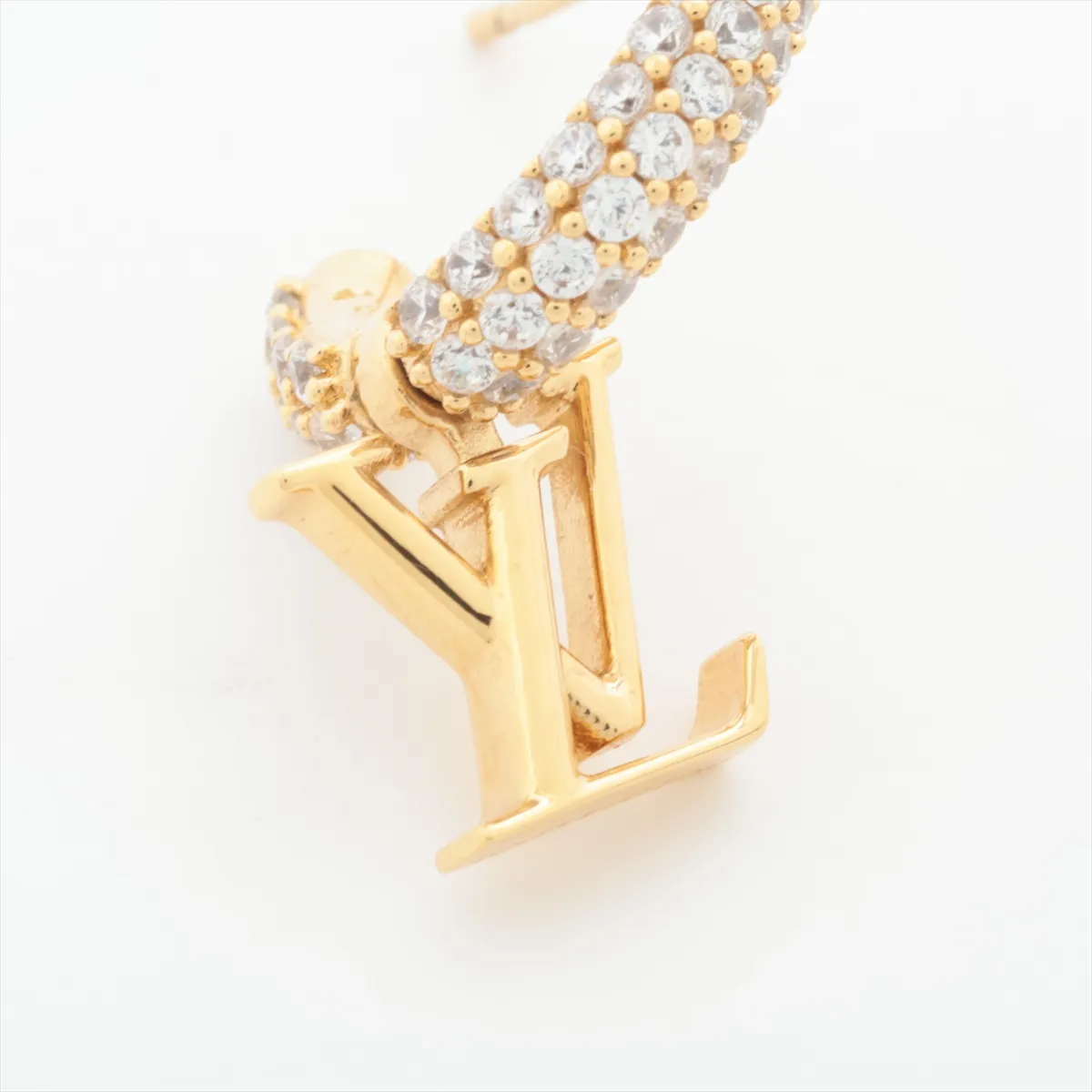 M01732 Hoop Earrings LV Iconic AK1256 Earrings (Pair) GP x Rhinestone Gold — view 5
