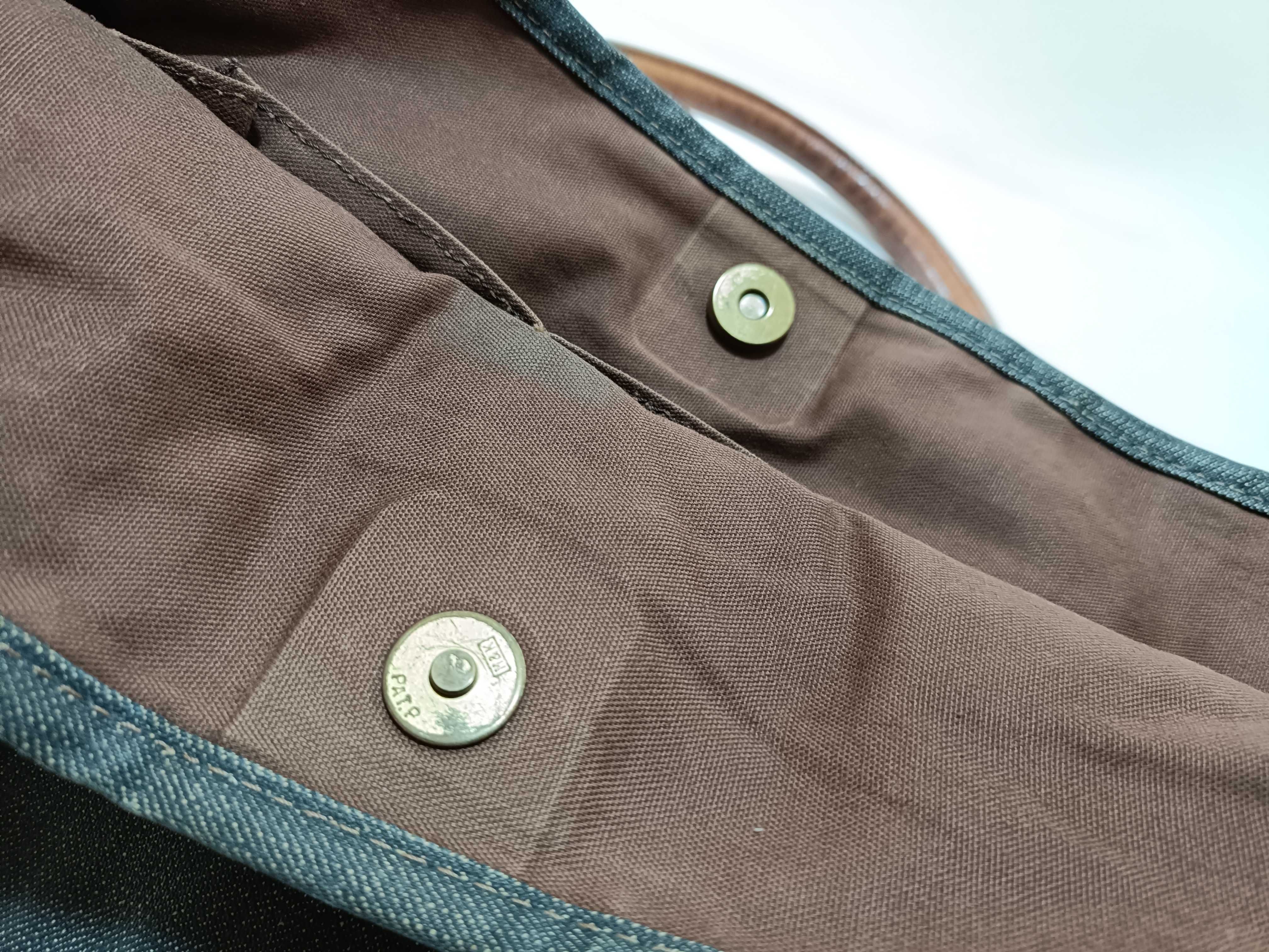 Blue Label Denim Leather Tote Bag — view 13