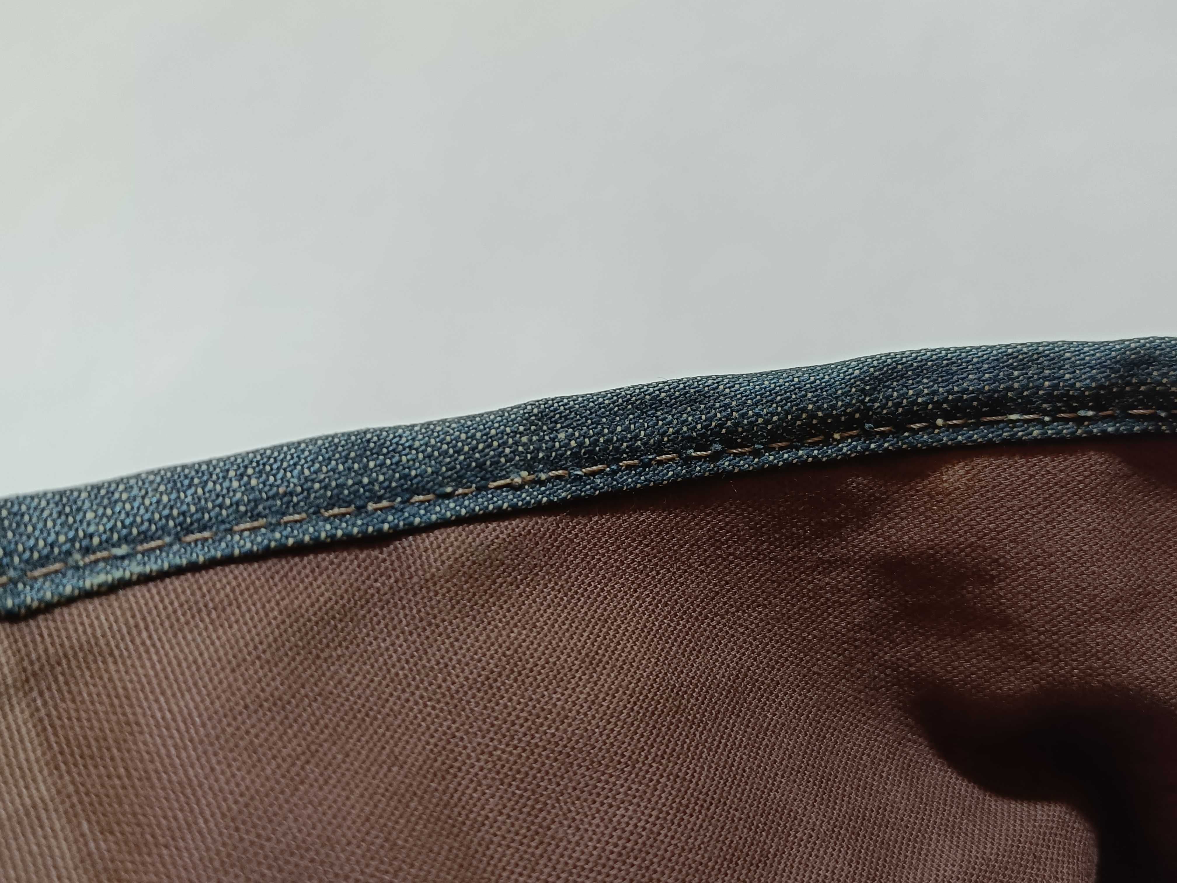 Blue Label Denim Leather Tote Bag — view 8