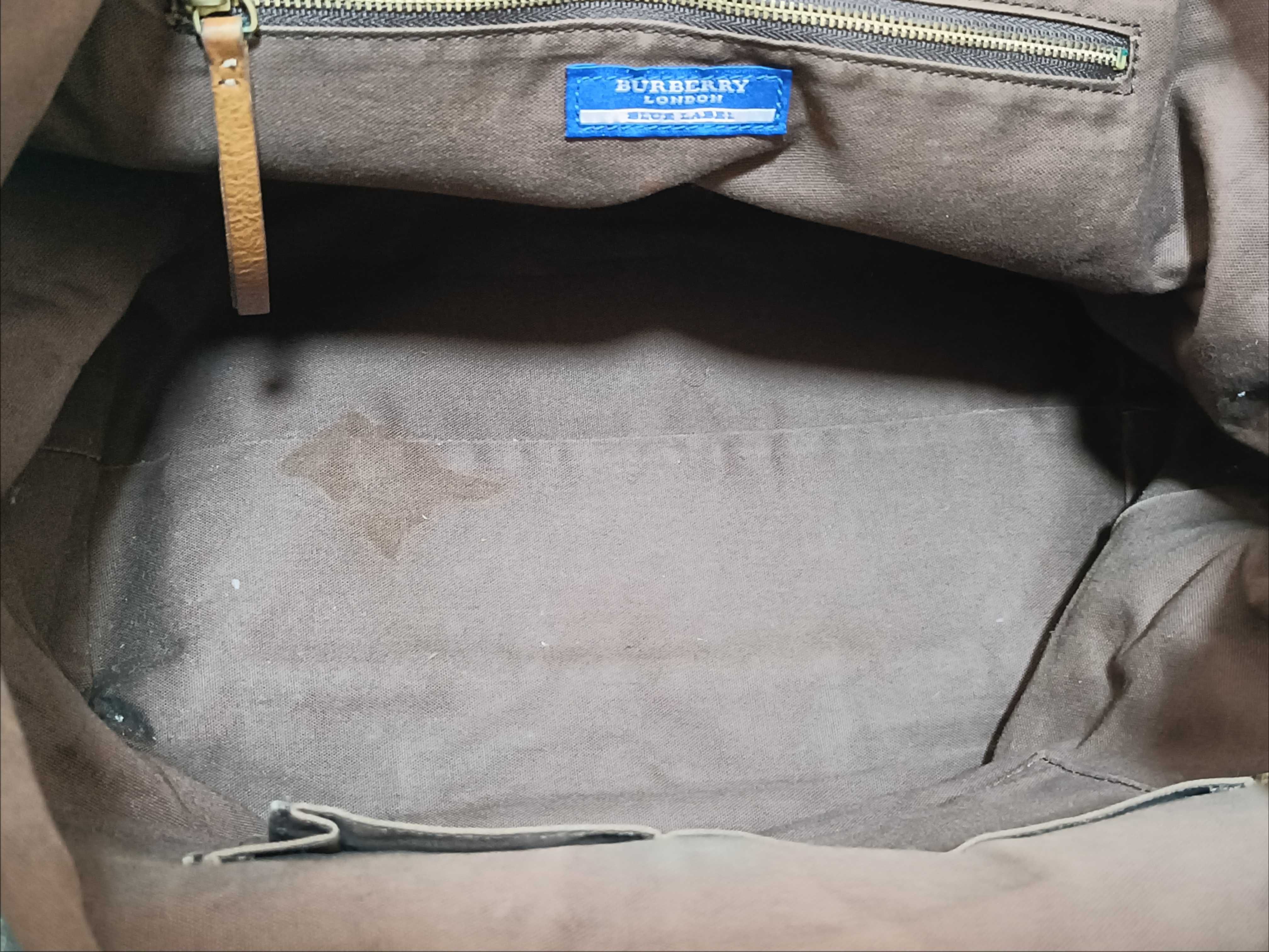 Blue Label Denim Leather Tote Bag — view 10