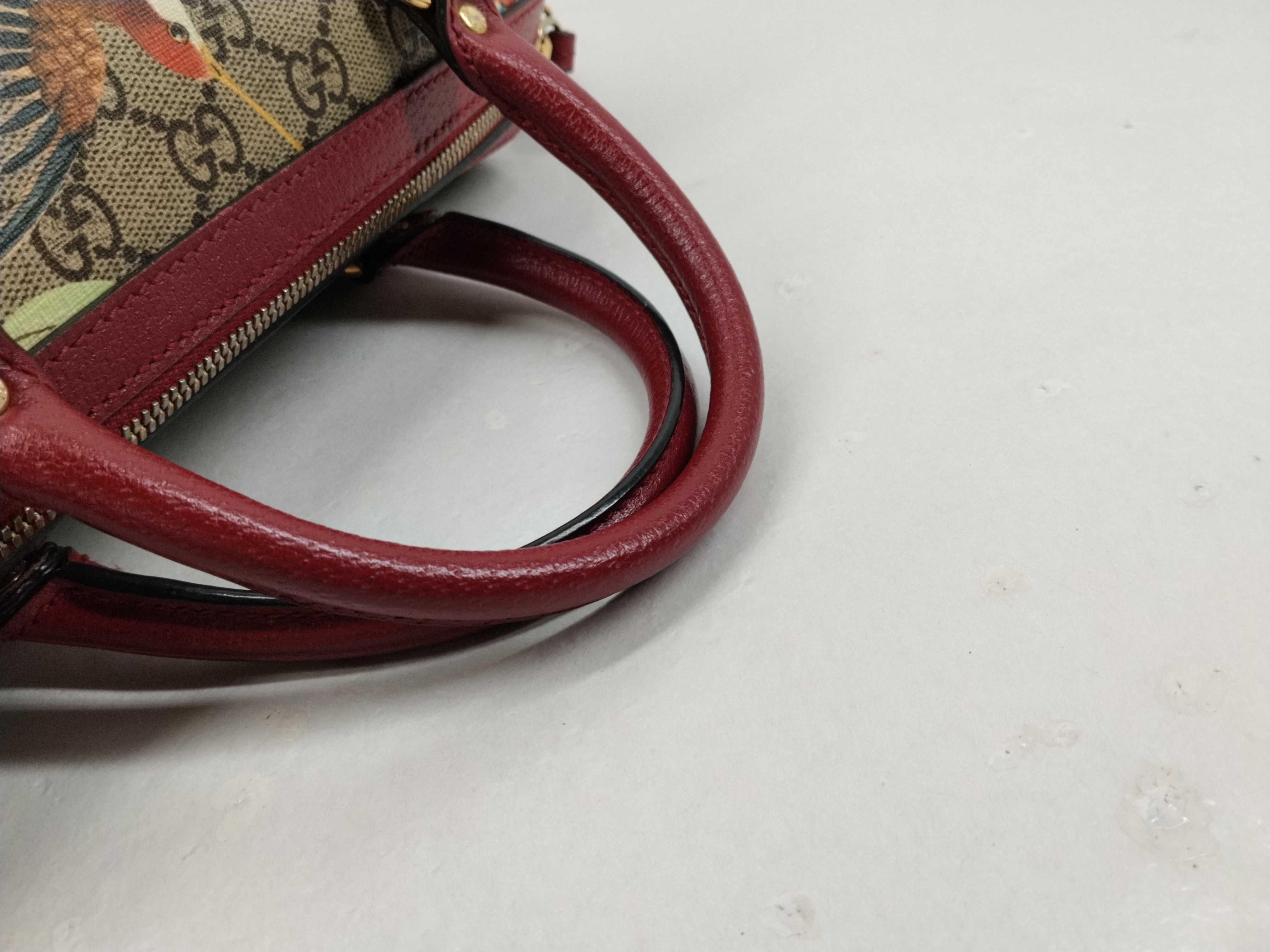 GG Supreme PVC x Leather 2-Way Handbag, Beige, 409529 (Handbag) — view 8