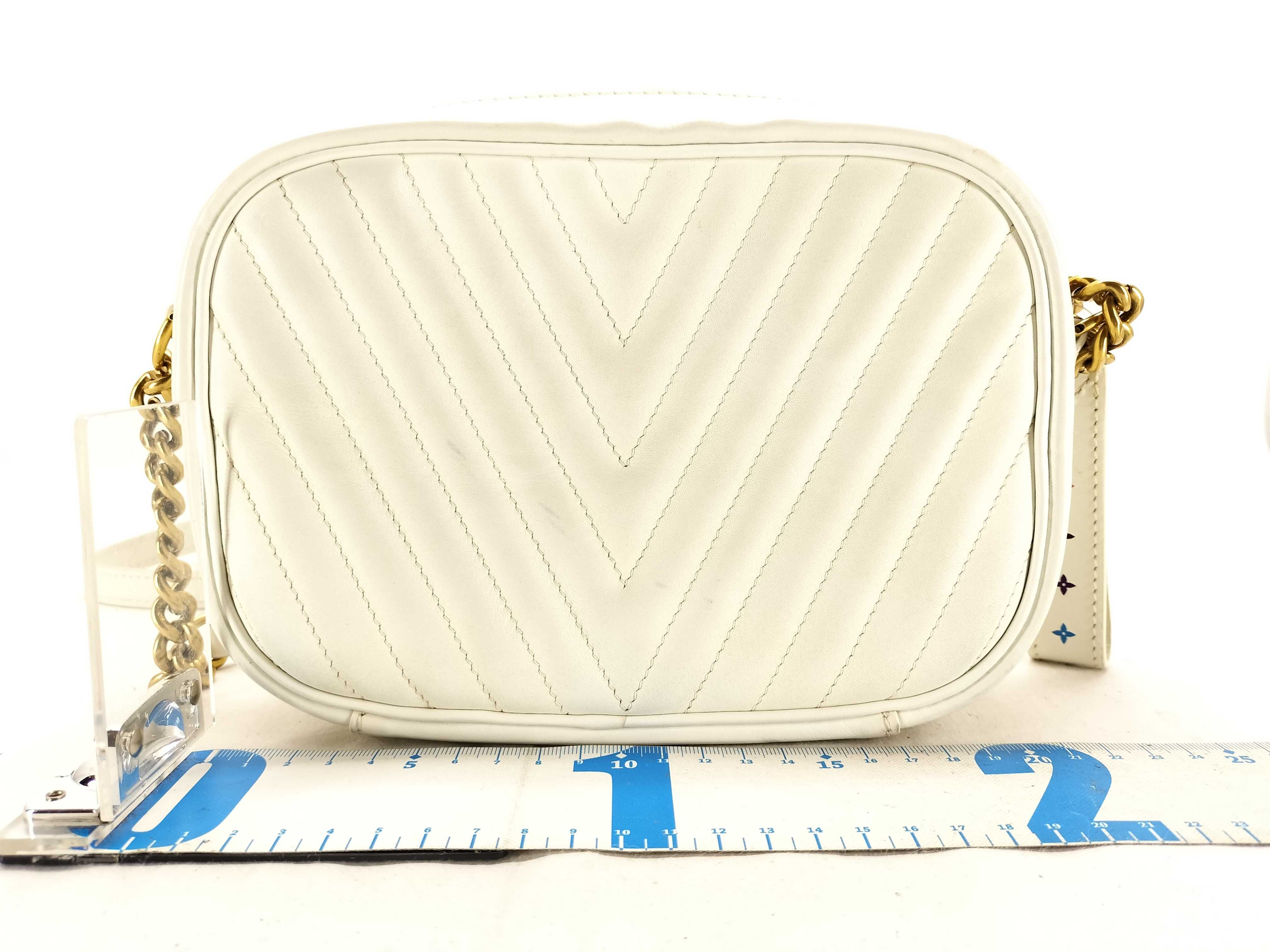 LV Logo New Wave New Camera Bag M53863 White RFID Detectable Shoulder Bag — view 2