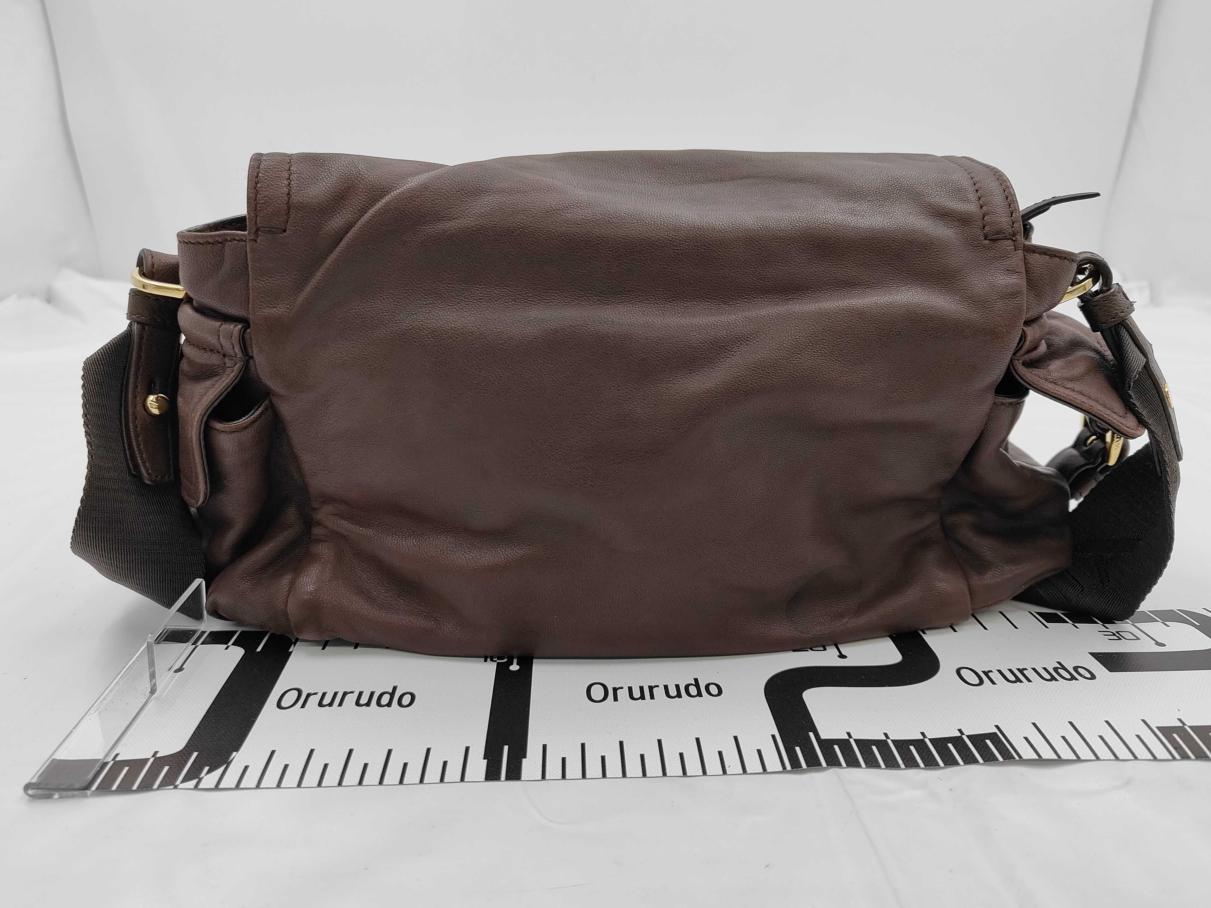 Brown Lambskin Explorer Medium Shoulder Bag 1BD394 — view 2