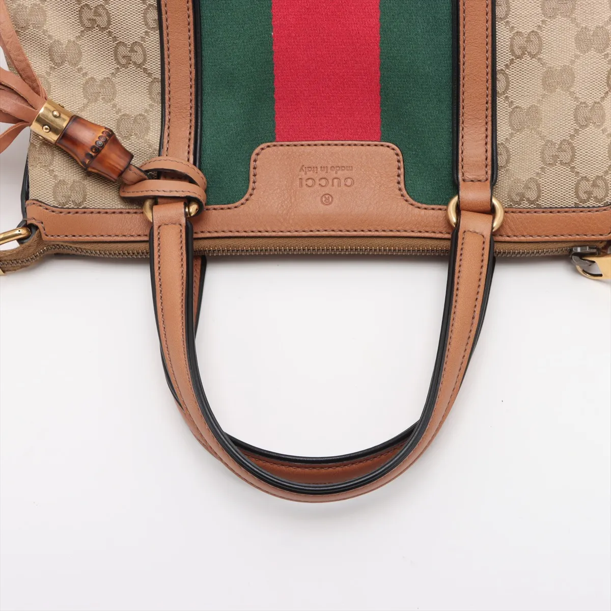 GG canvas x leather 2WAY handbag beige x brown 353114 — view 5