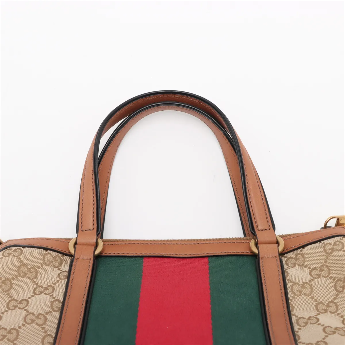 GG canvas x leather 2WAY handbag beige x brown 353114 — view 6