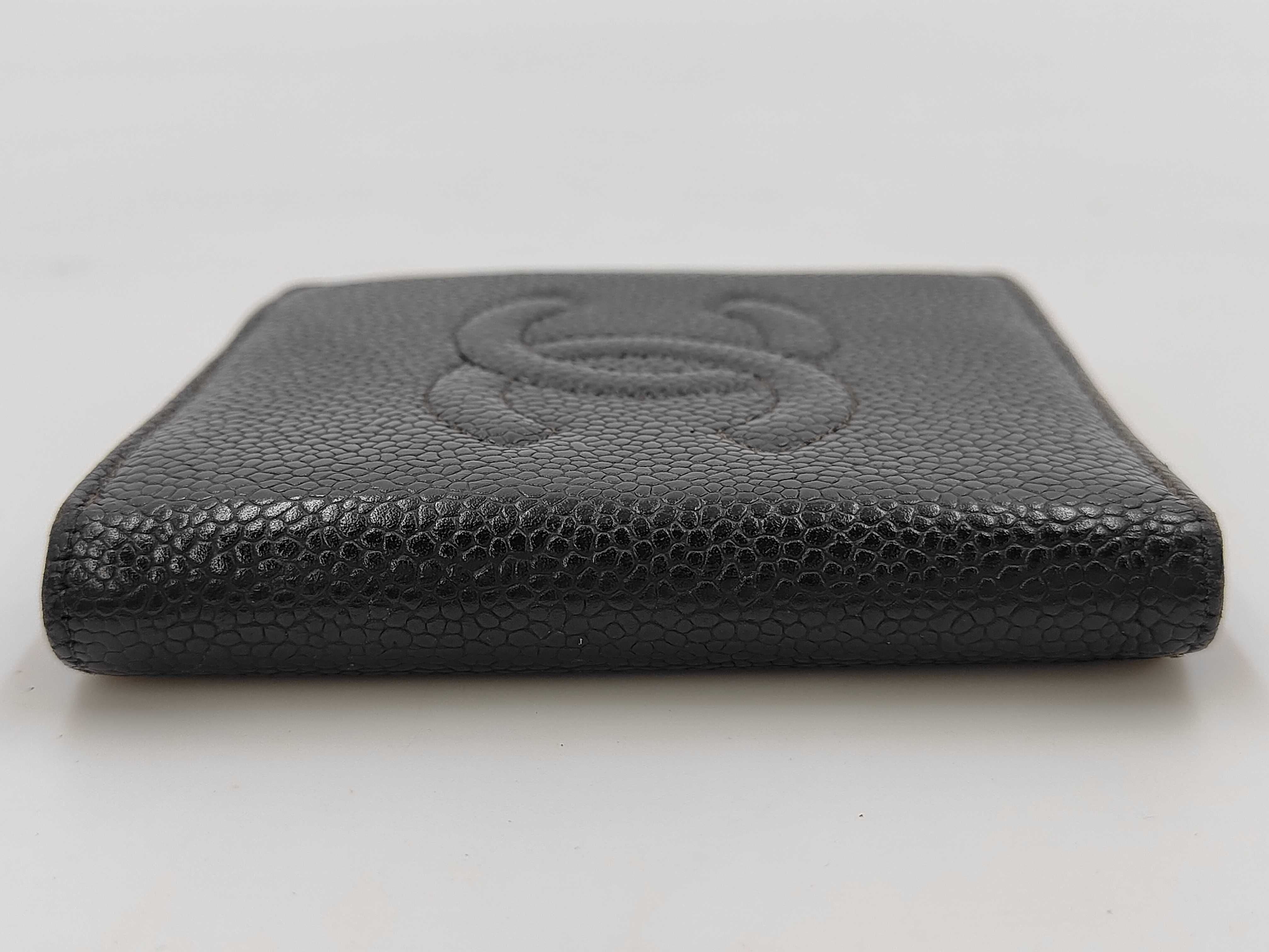 Coco Mark Caviar Skin Bi-fold Wallet (with seal) — view 6