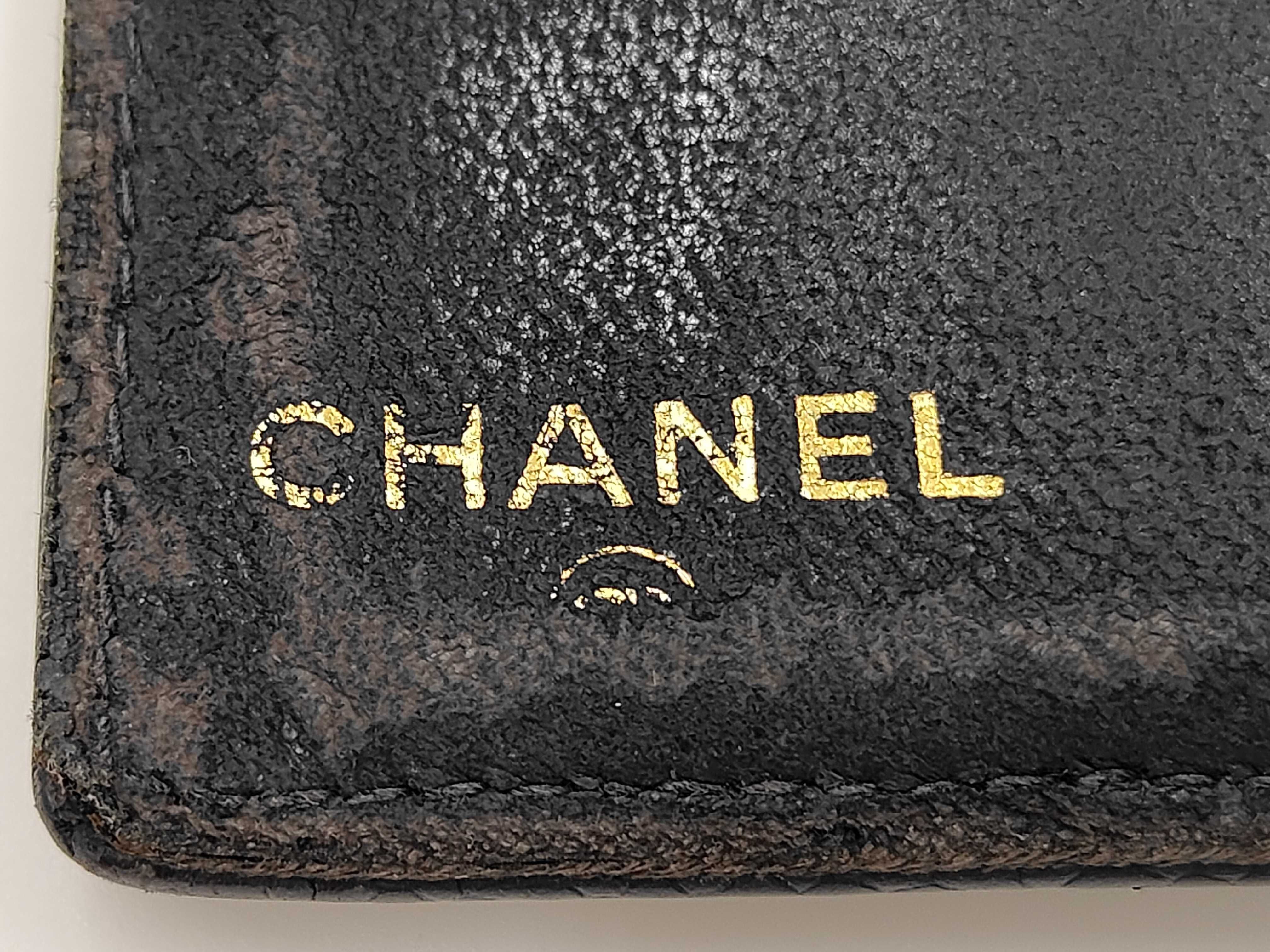 Coco Mark Caviar Skin Bi-fold Wallet (with seal) — view 9