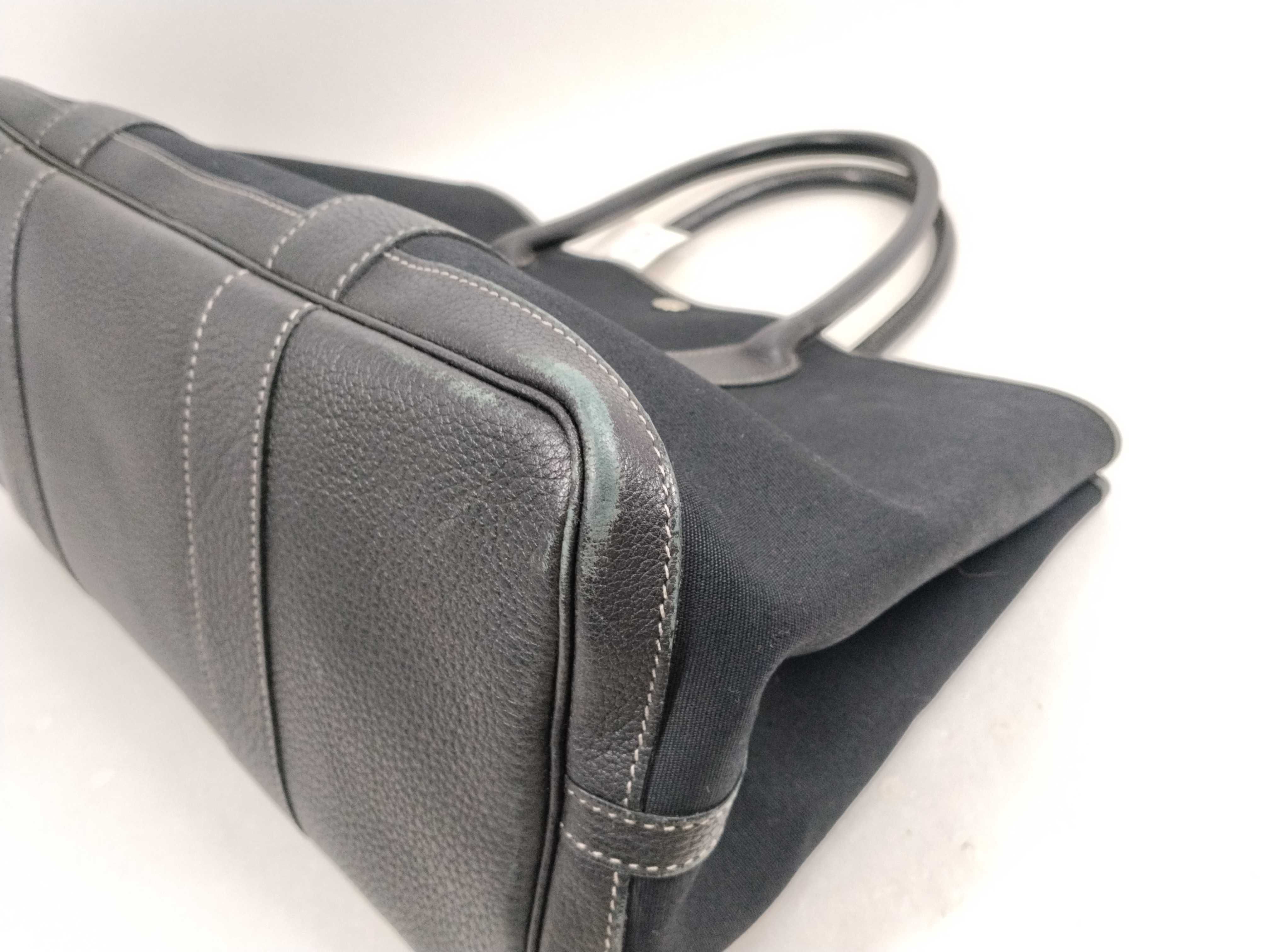 Garden Party Toile Black Silver Hardware G Stamp Tote Bag — view 6