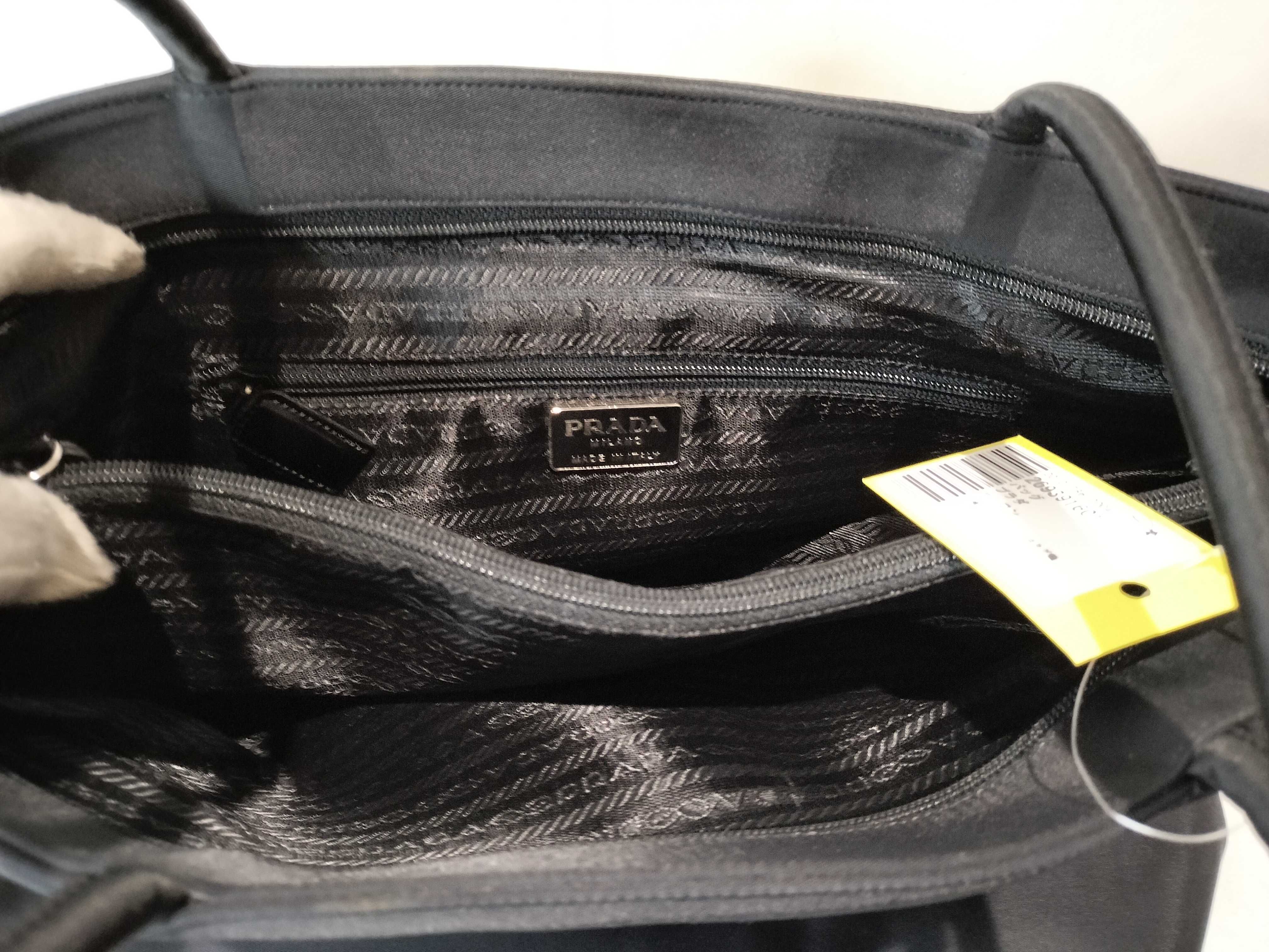 Nylon Triangle Logo Tote Bag (White, No Tag) - Handbag — view 9