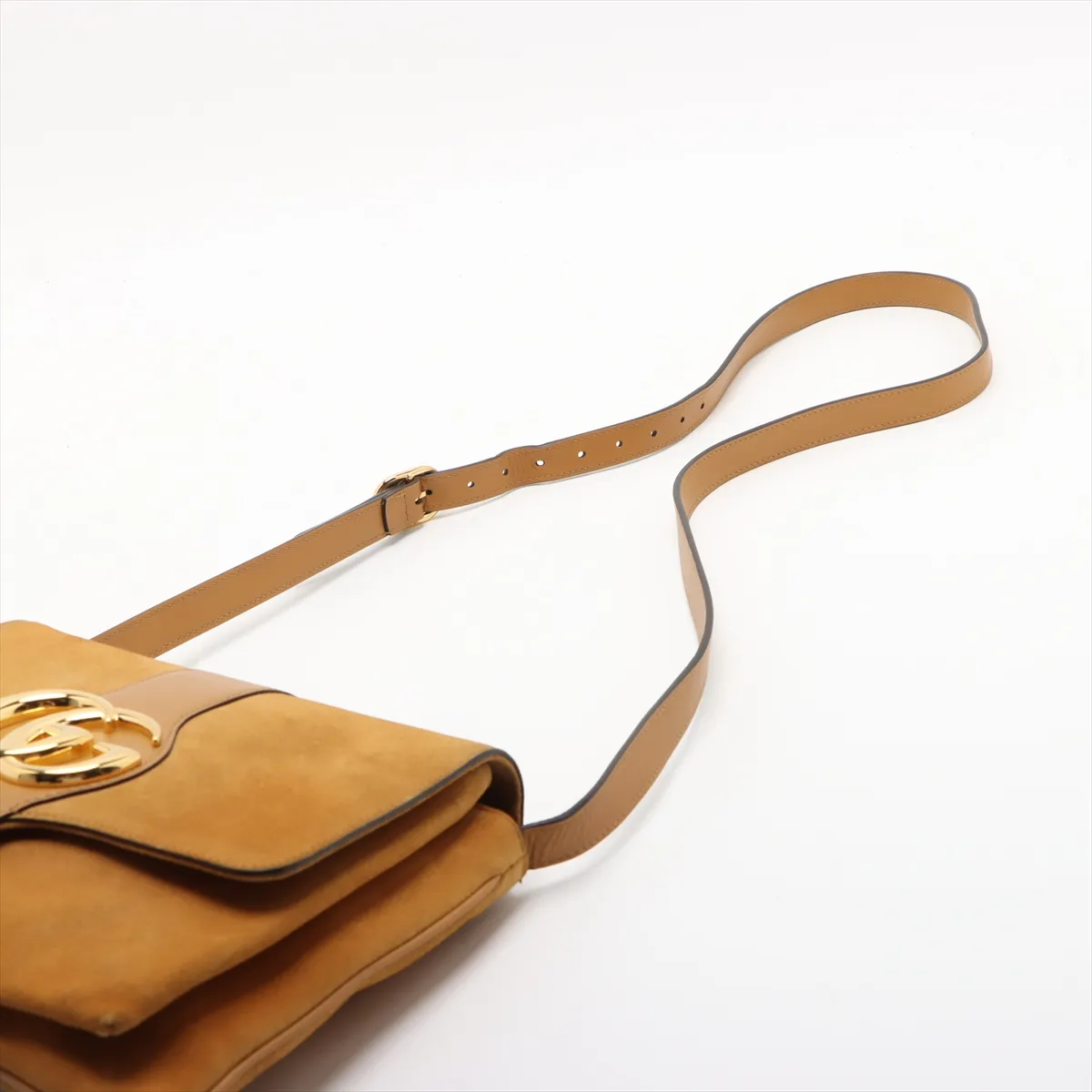Allie Medium Suede Shoulder Bag, Brown 550126 — view 5