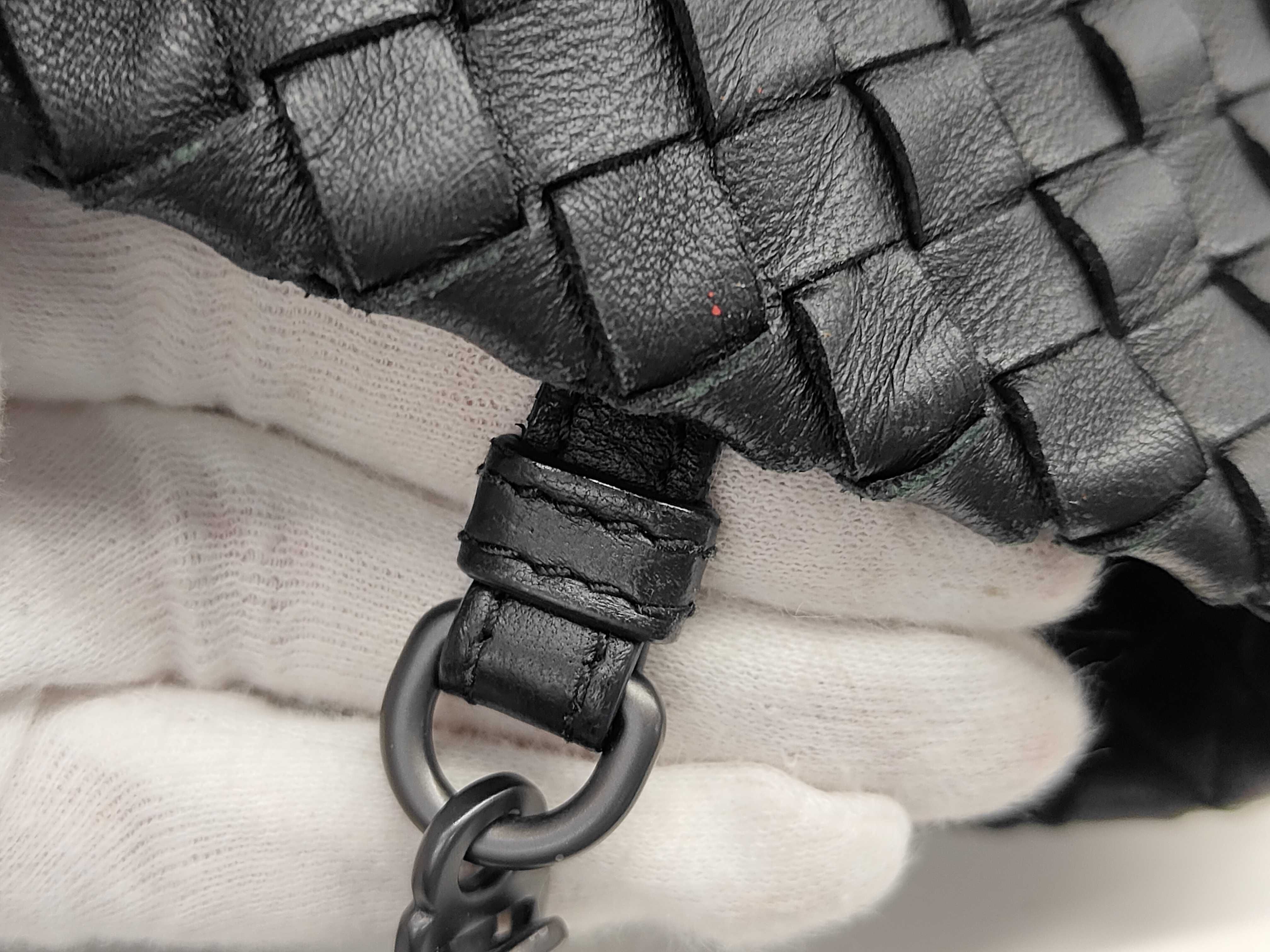 Intrecciato Leather Tote Bag — view 10