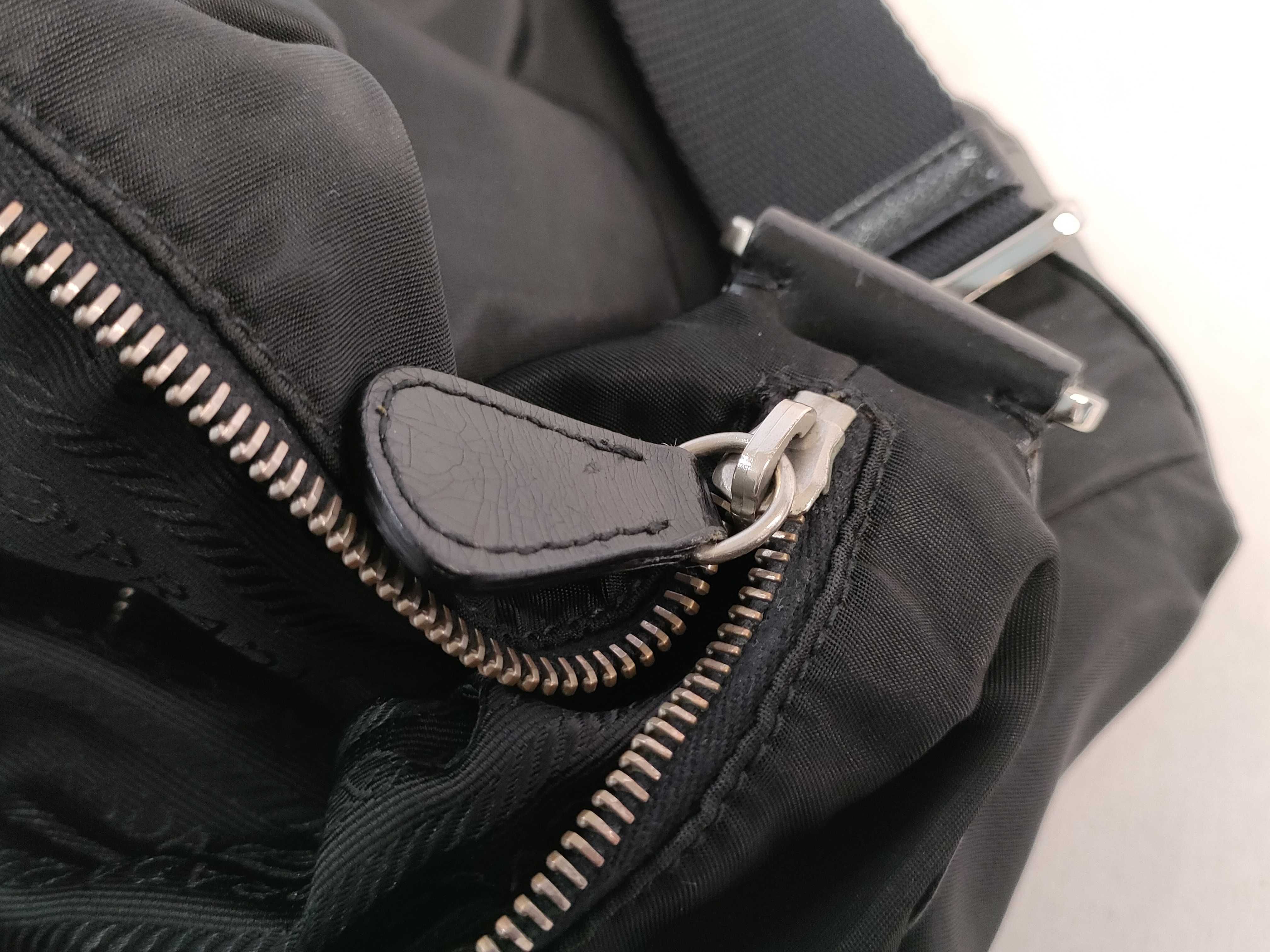 Nylon Prada One-Shoulder Bag, Black, with Card Included. — view 13