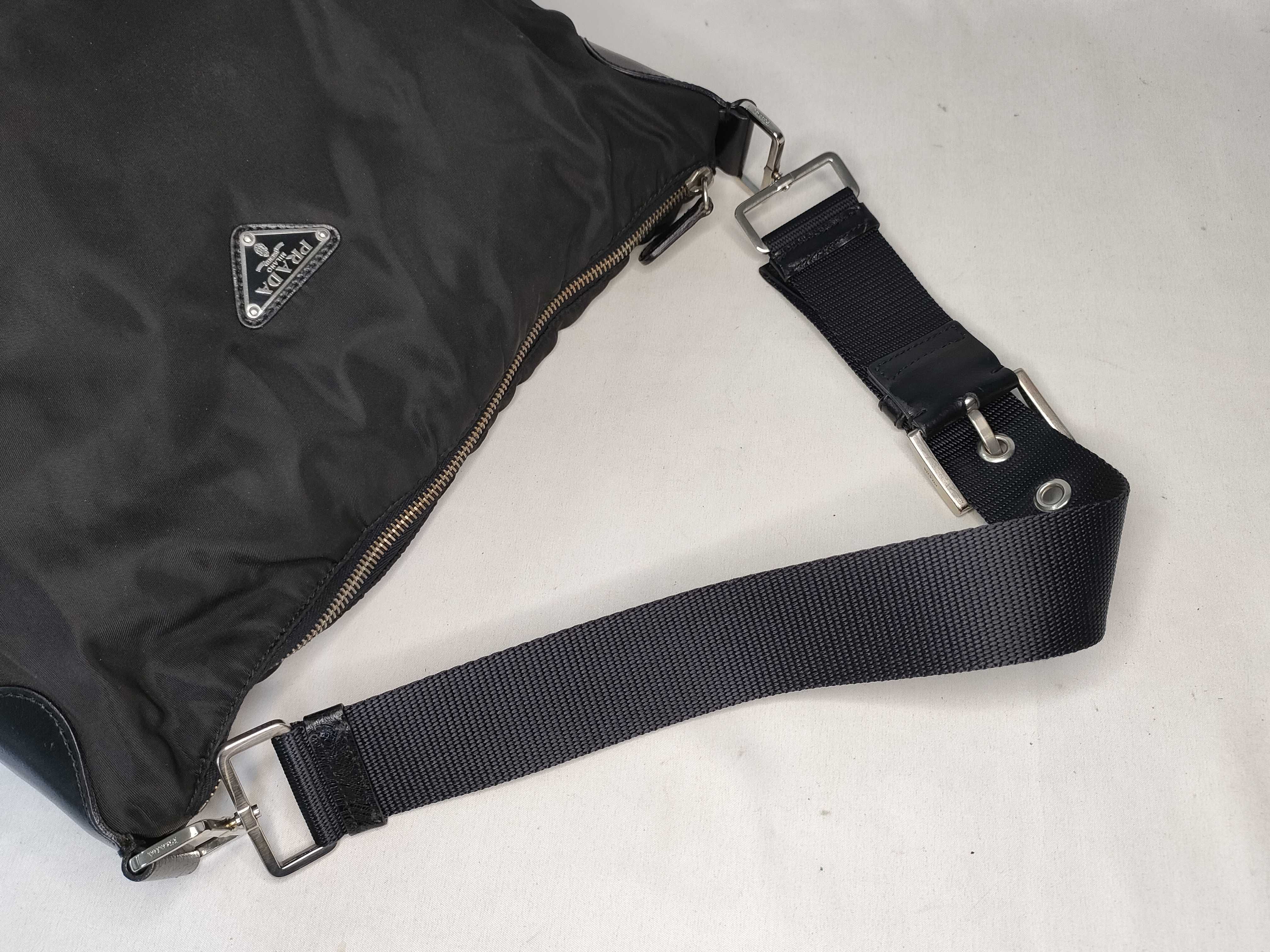 Nylon Prada One-Shoulder Bag, Black, with Card Included. — view 3