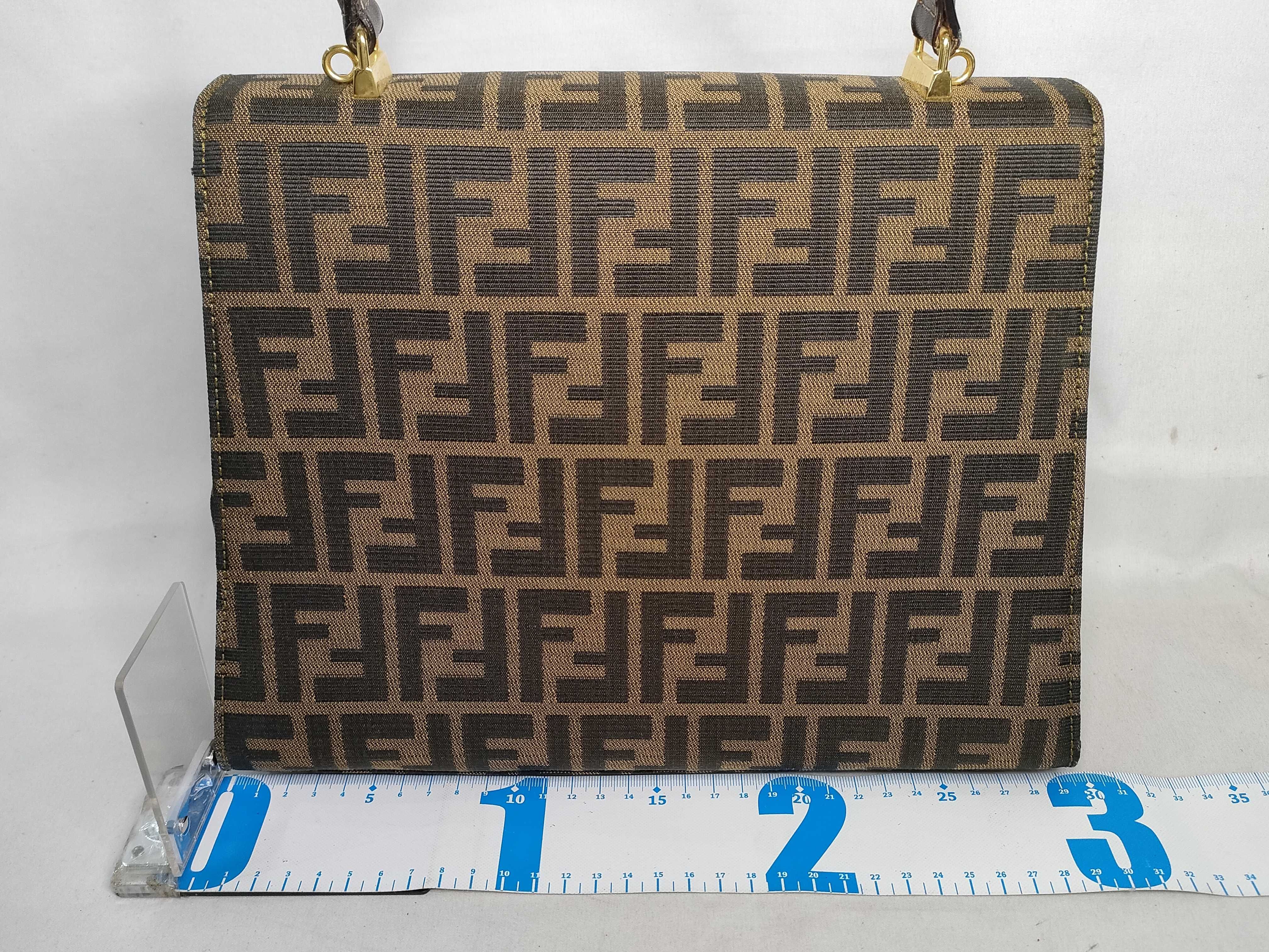 Zucca pattern Fendi Zucca canvas handbag Brown handbag — view 2