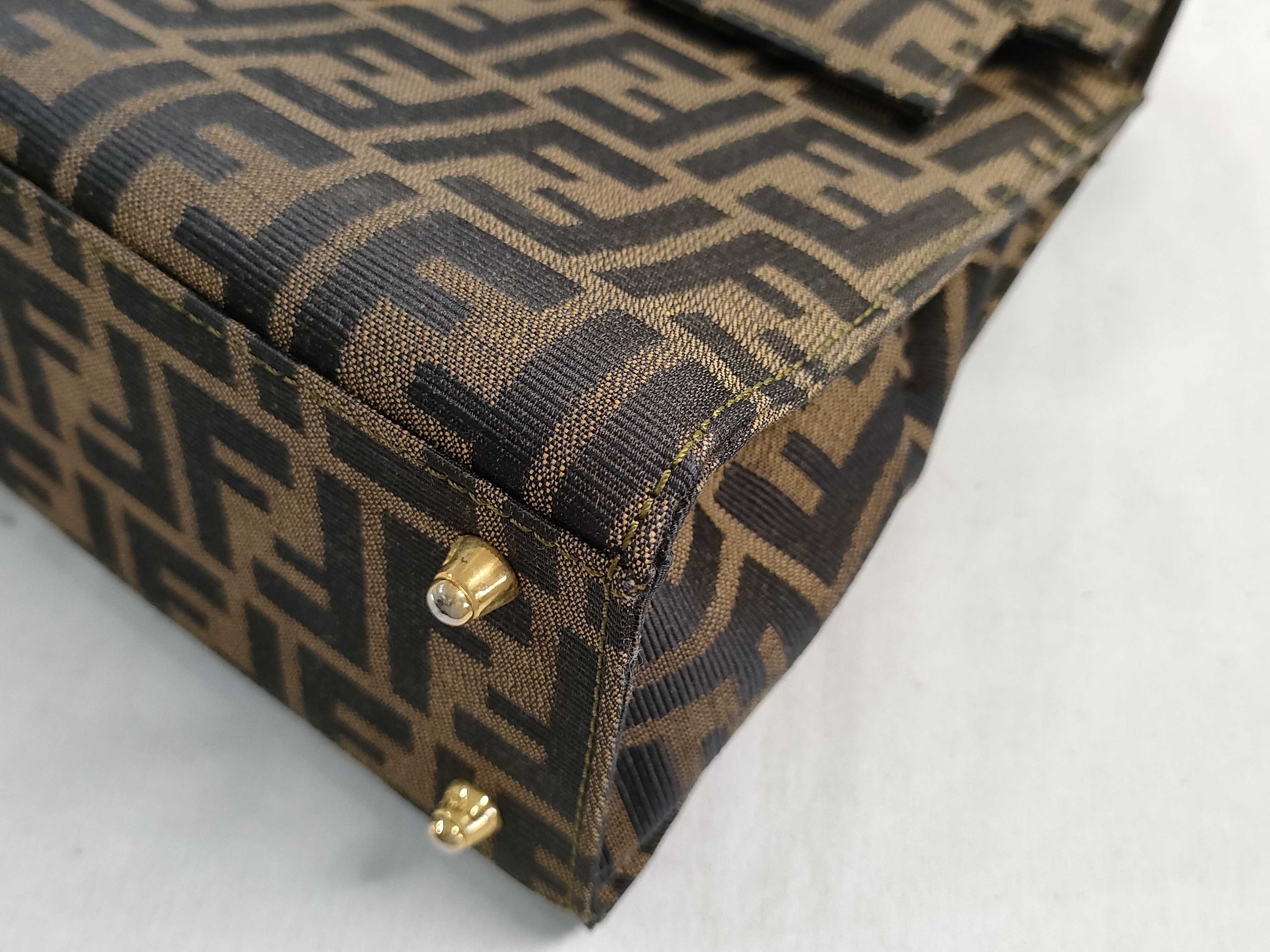 Zucca pattern Fendi Zucca canvas handbag Brown handbag — view 7