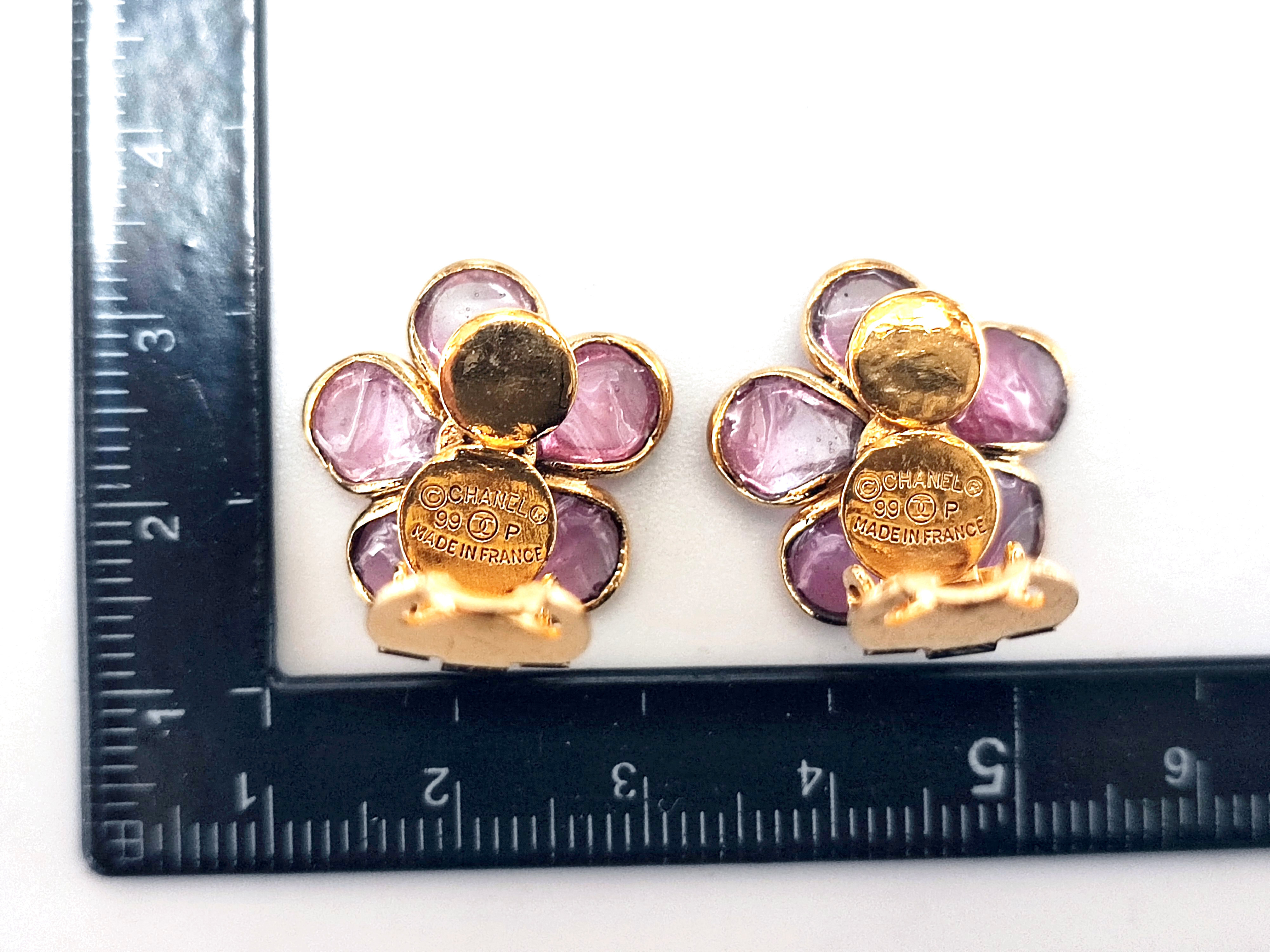 Gripoix Flower Cherry Blossom Pearl Earrings 99P Earrings — view 7