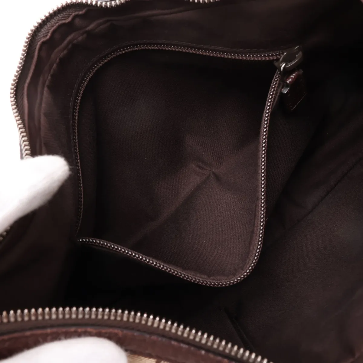 GG Canvas Shoulder Bag, Canvas x Leather, Beige x Brown, 122790 — view 7