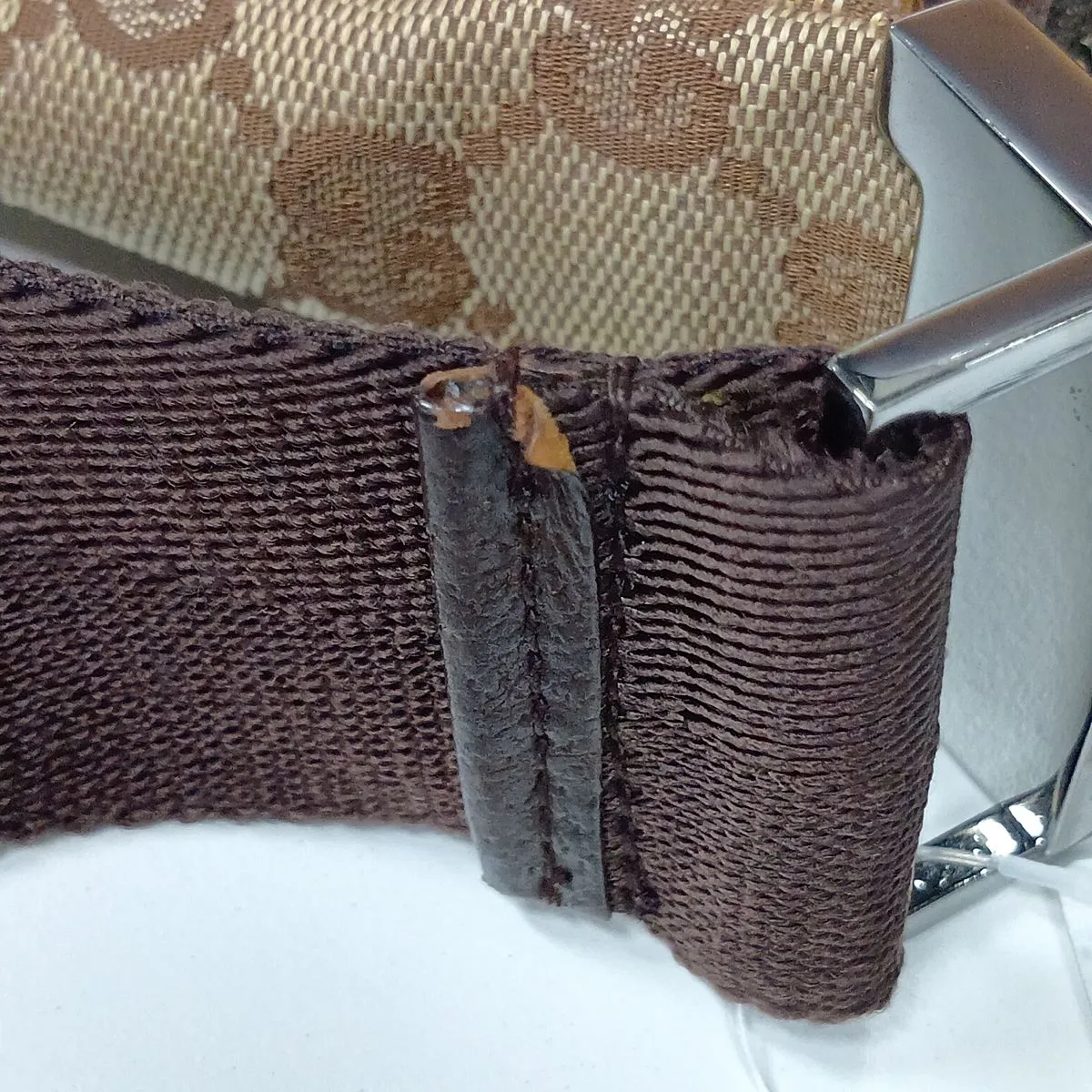 GG Canvas Shoulder Bag, Canvas x Leather, Beige x Brown, 122790 — view 9