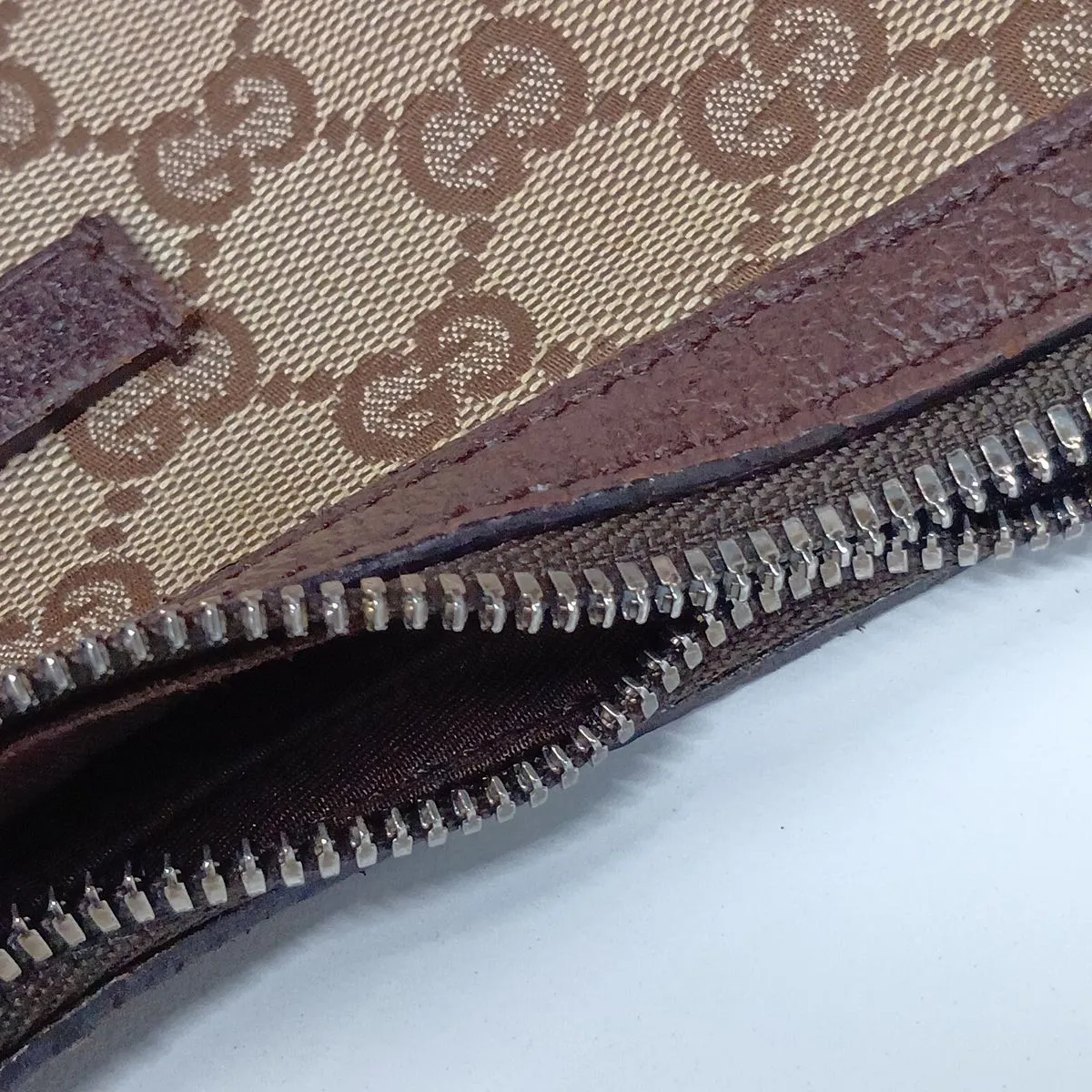 GG Canvas Shoulder Bag, Canvas x Leather, Beige x Brown, 122790 — view 10