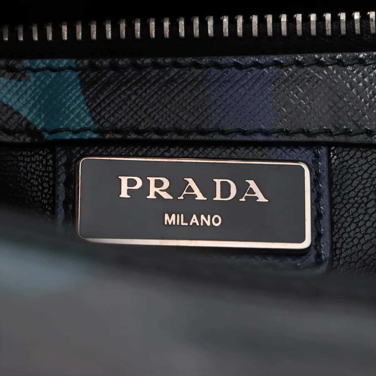 Saffiano Travel Leather 2WAY Handbag Blue VA1016 — view 11